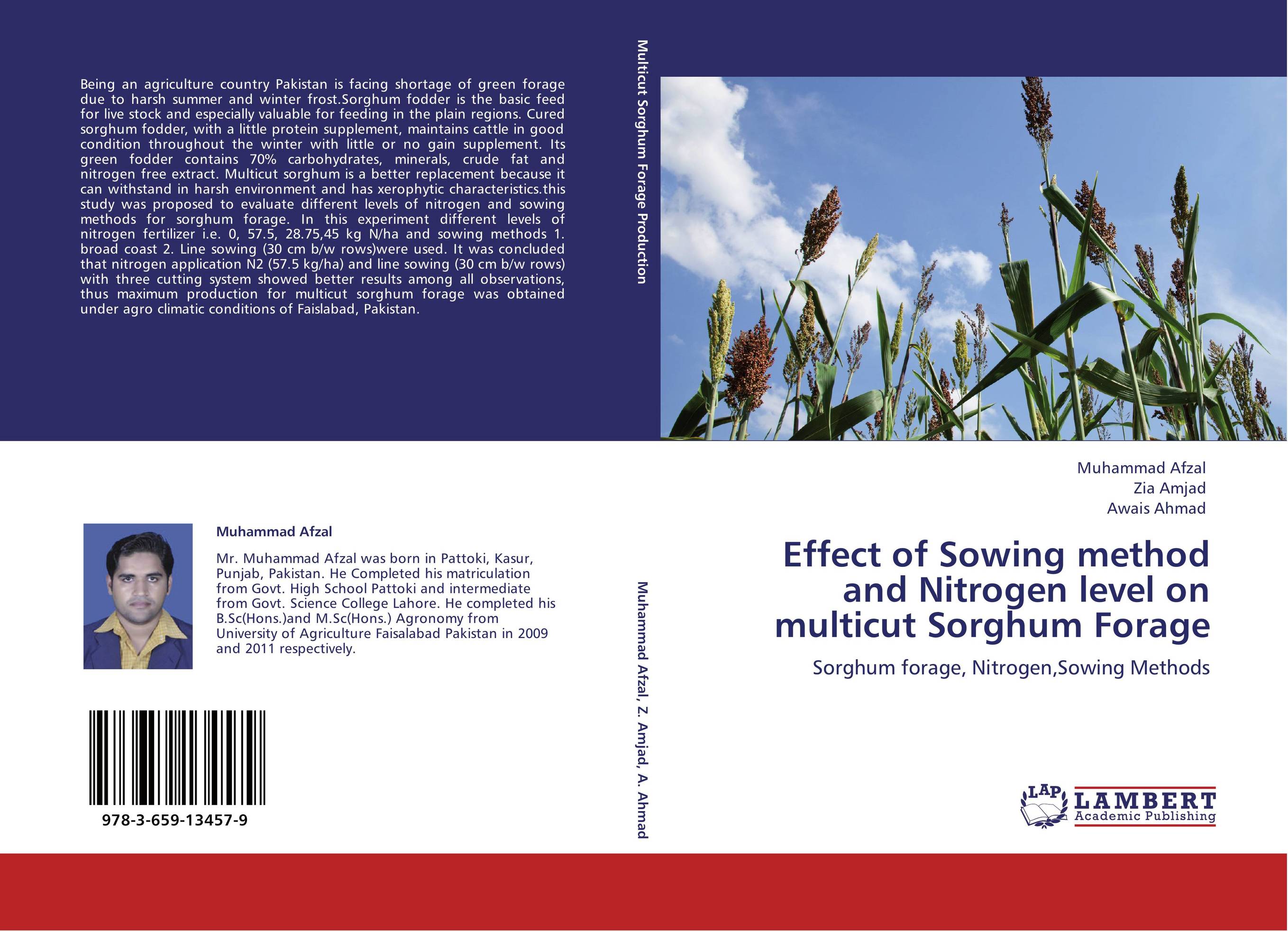 Effect of Sowing method and Nitrogen level on multicut Sorghum Forage. Sorghum forage, Nitrogen,Sowing Methods.