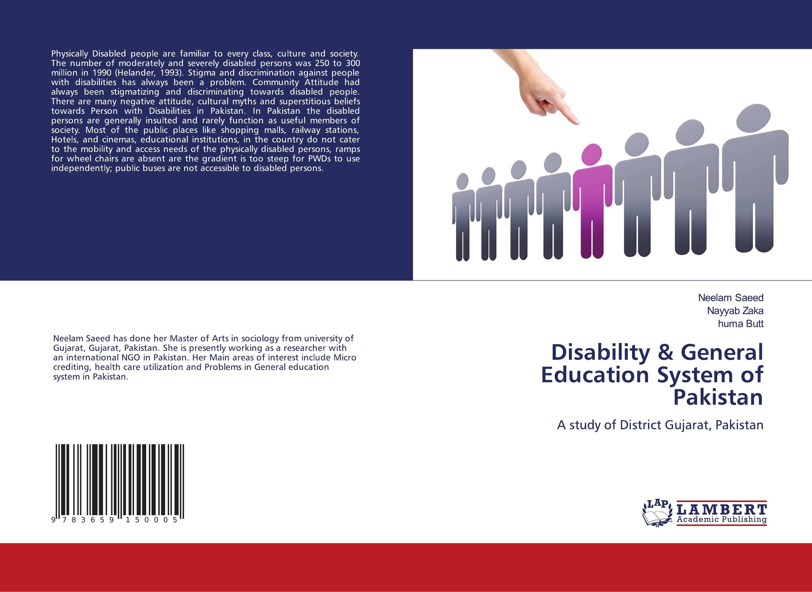 Disability &amp;amp; General Education System of Pakistan. A study of District Gujarat, Pakistan.
