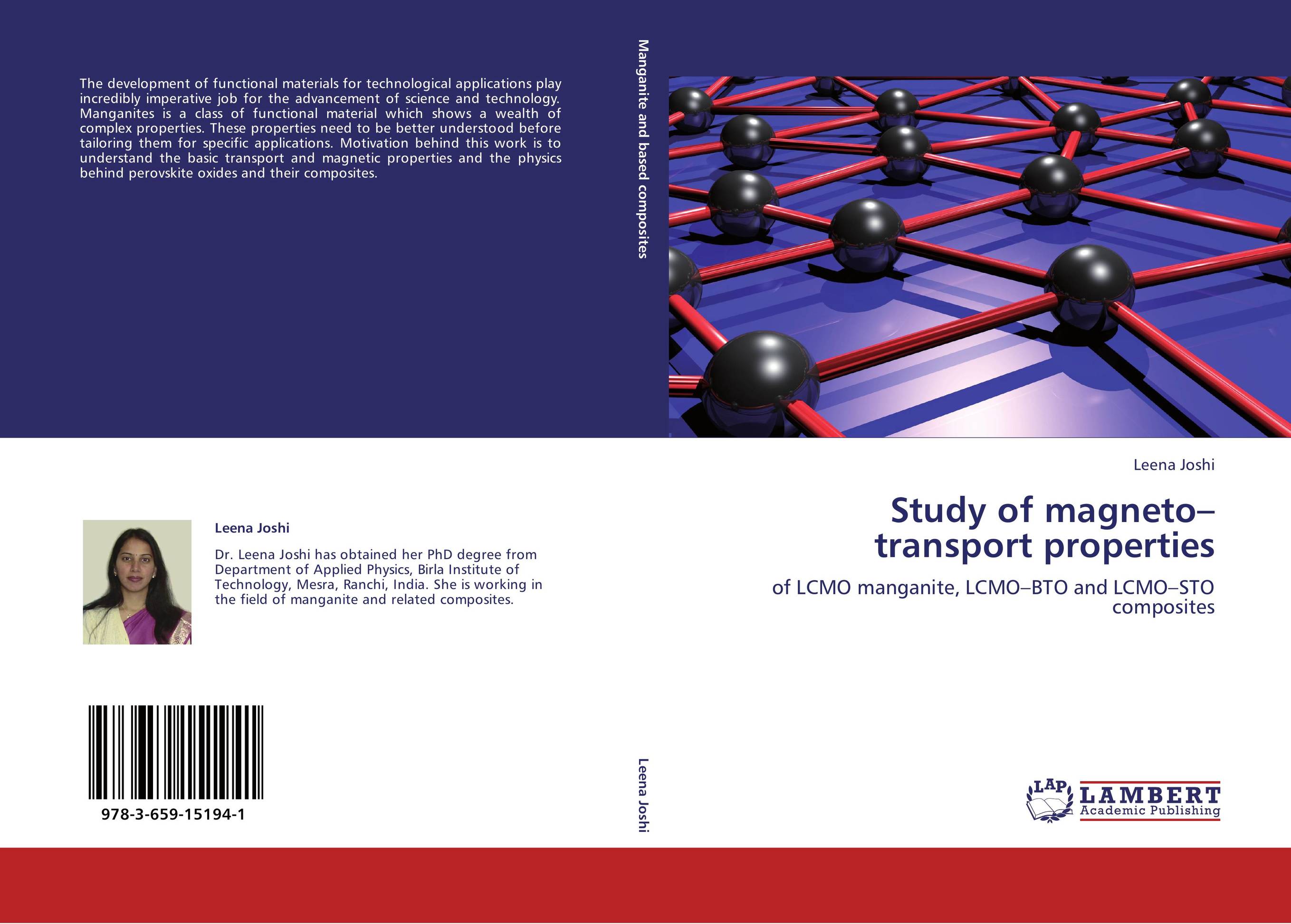 9783659151941 Study of magneto–transport properties Leena Joshi 9783659151941 Study of magneto–transport properties Leena Joshi