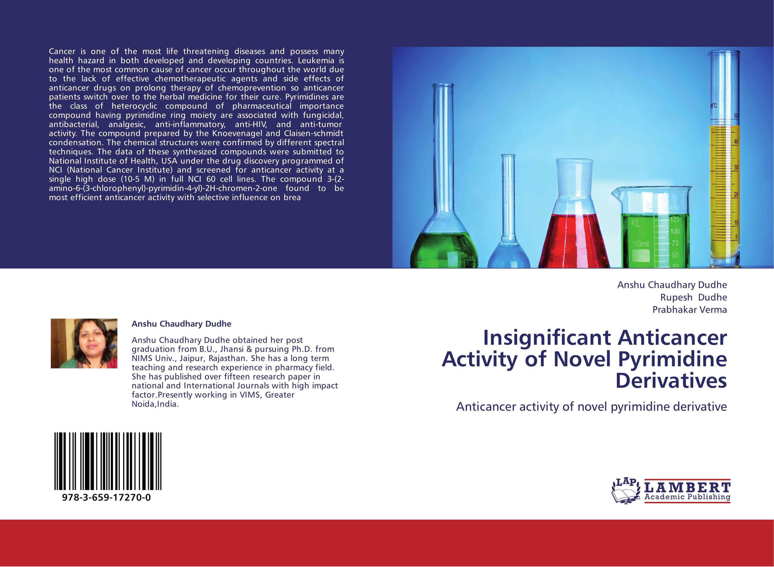 Insignificant Anticancer Activity of Novel Pyrimidine Derivatives. Anticancer activity of novel pyrimidine derivative.