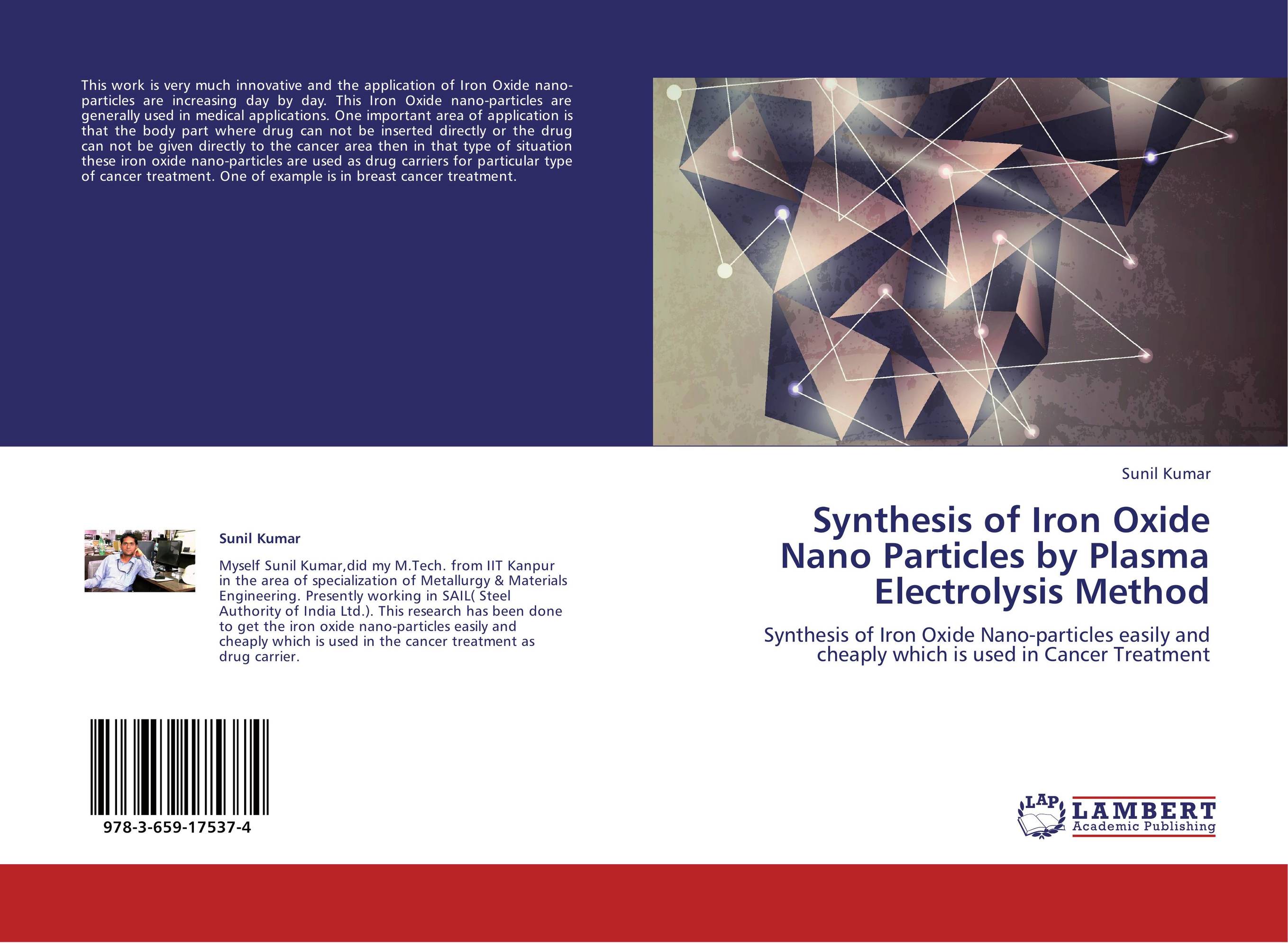 Synthesis of Iron Oxide Nano Particles by Plasma Electrolysis Method. Synthesis of Iron Oxide Nano-particles easily and cheaply which is used in Cancer Treatment.