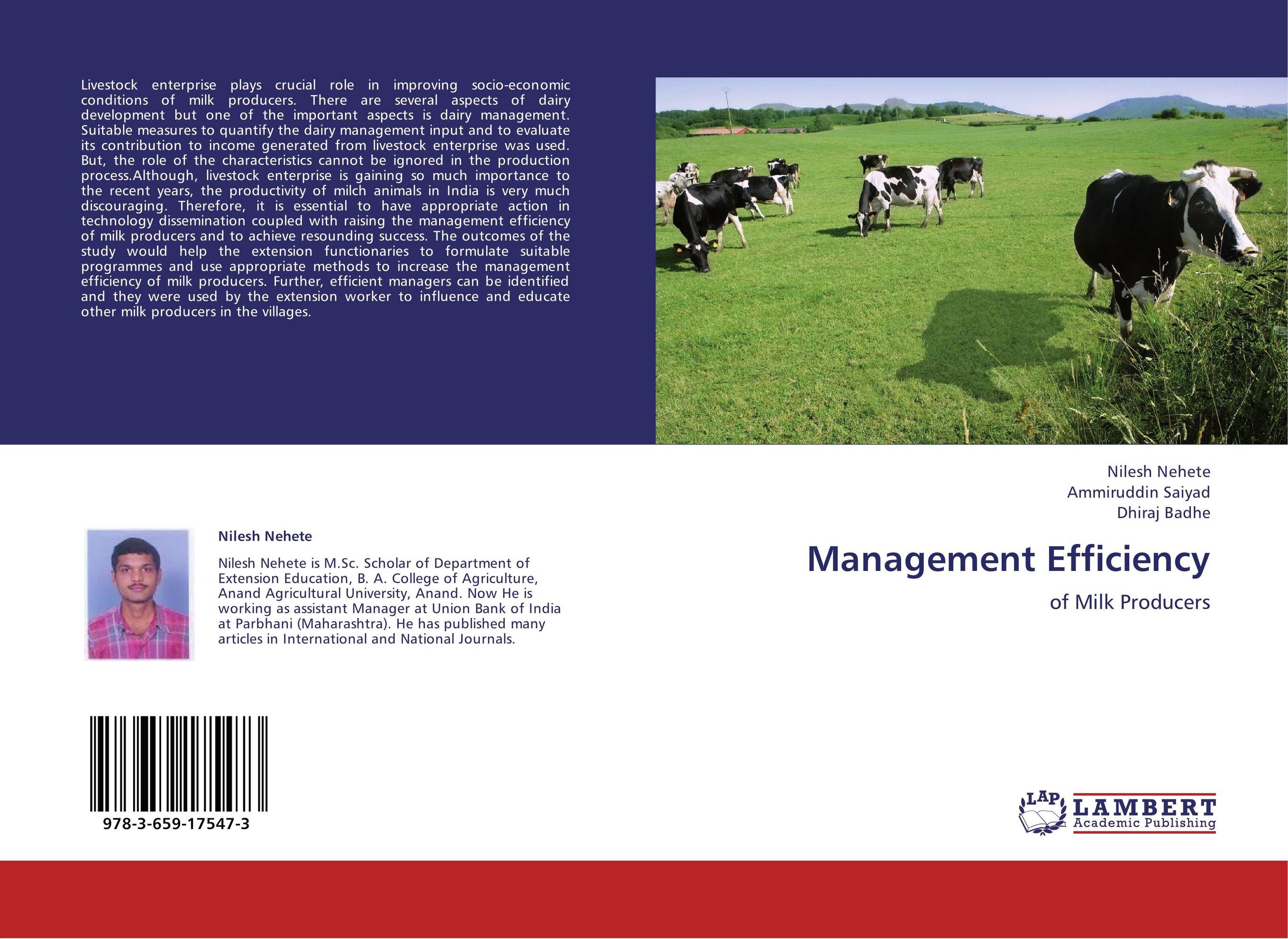 Management Efficiency. Of Milk Producers.