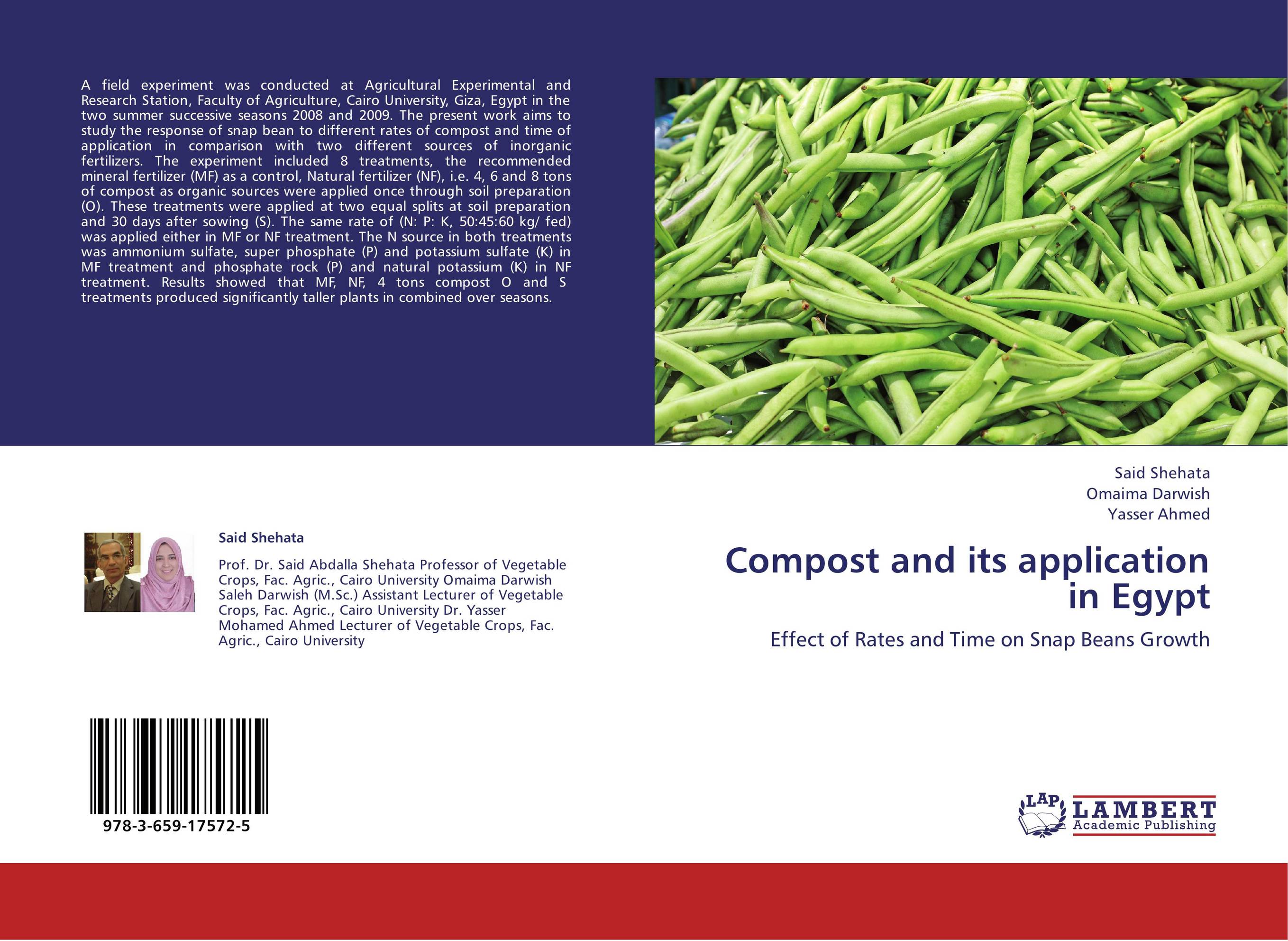 Compost and its application in Egypt. Effect of Rates and Time on Snap Beans Growth.