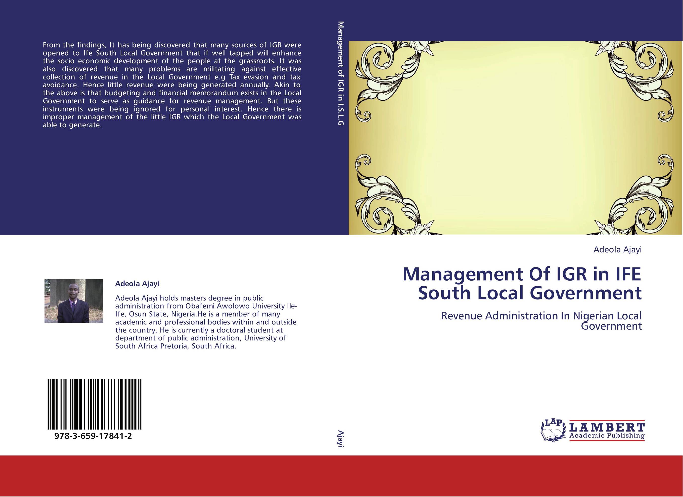 Management Of IGR in IFE South Local Government. Revenue Administration In Nigerian Local Government.