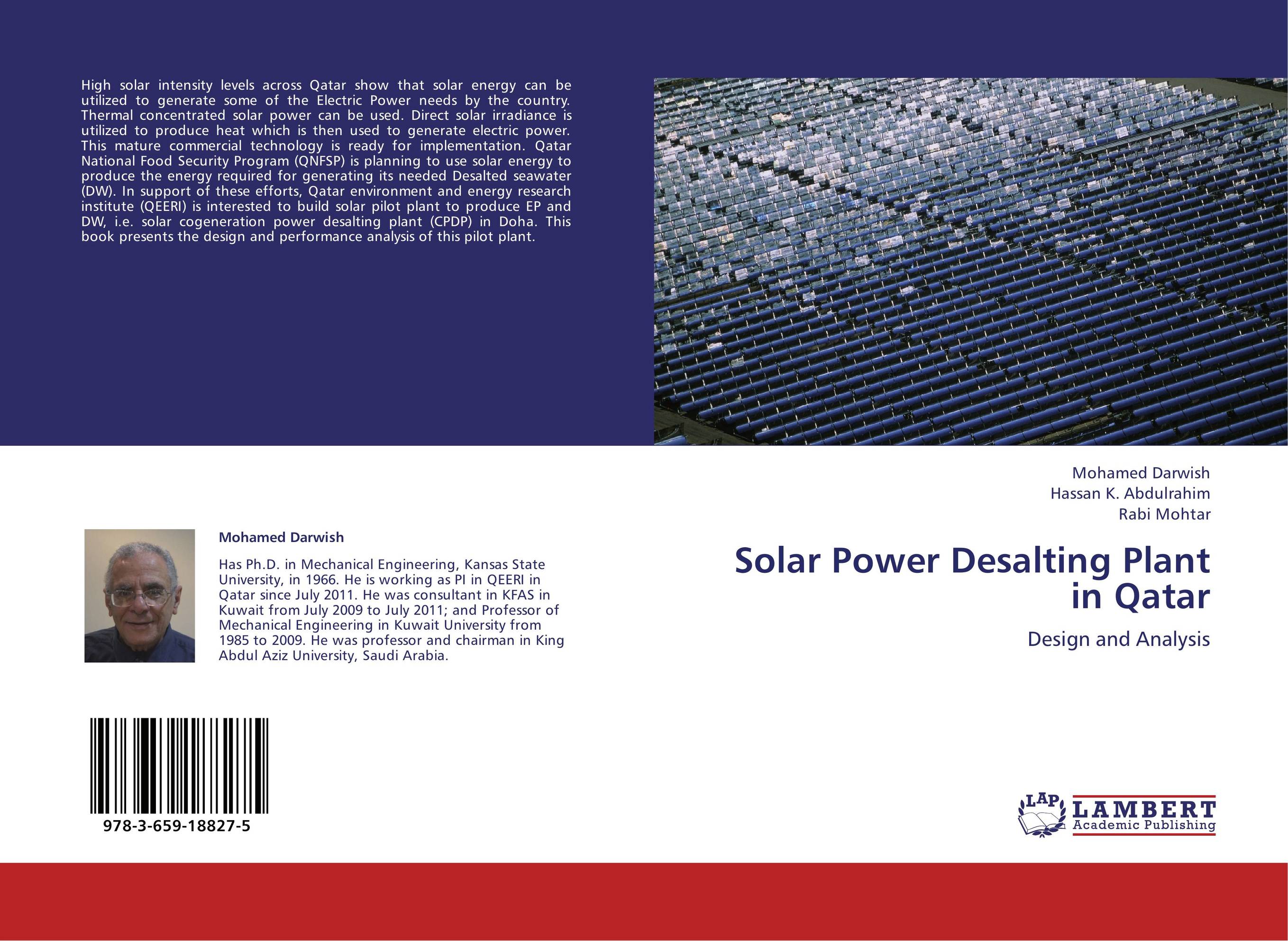 Solar Power Desalting Plant in Qatar. Design and Analysis.