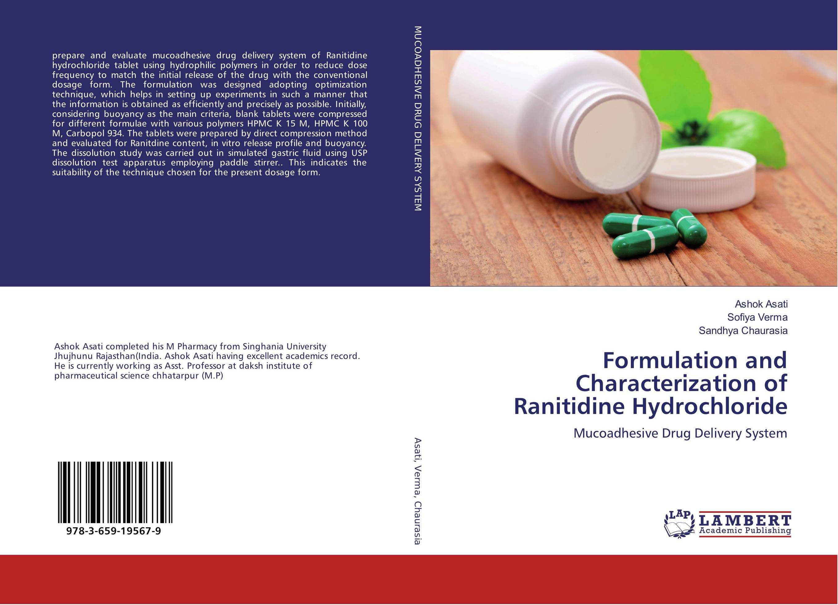 Formulation and Characterization of Ranitidine Hydrochloride. Mucoadhesive Drug Delivery System.