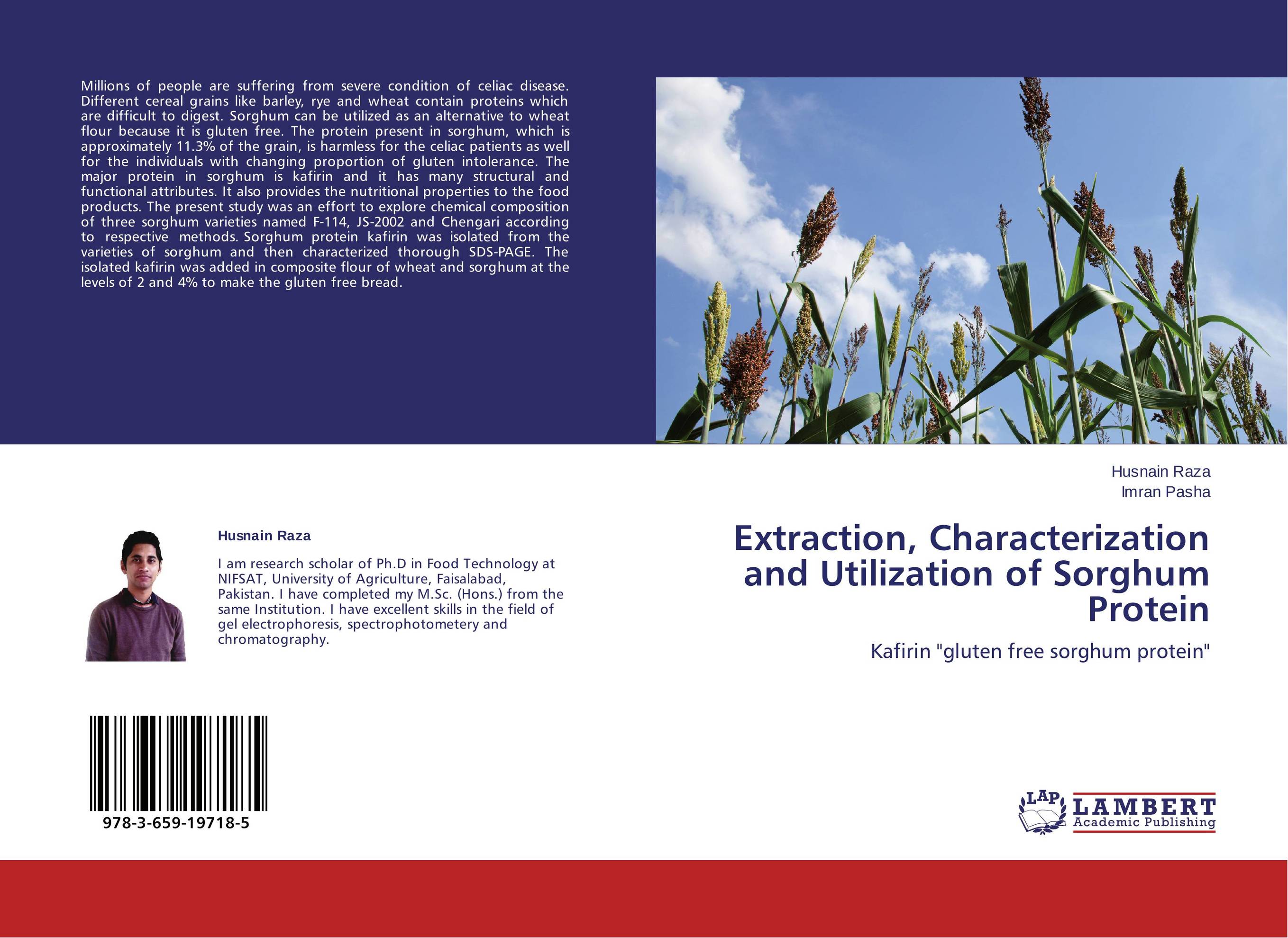 Extraction, Characterization and Utilization of Sorghum Protein. Kafirin &amp;quot;gluten free sorghum protein&amp;quot;.