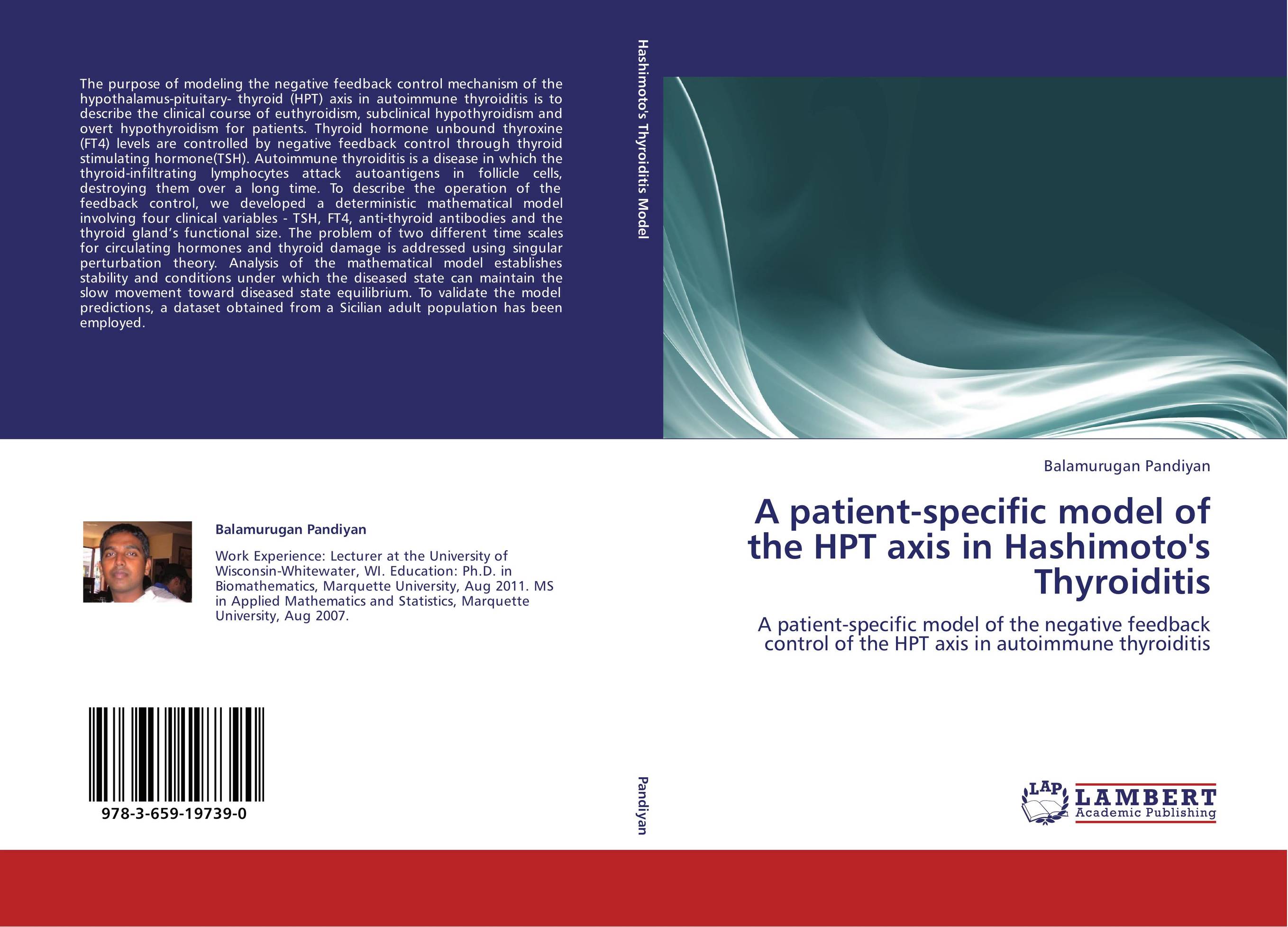 A patient-specific model of the HPT axis in Hashimoto's Thyroiditis. A patient-specific model of the negative feedback control of the HPT axis in autoimmune thyroiditis.