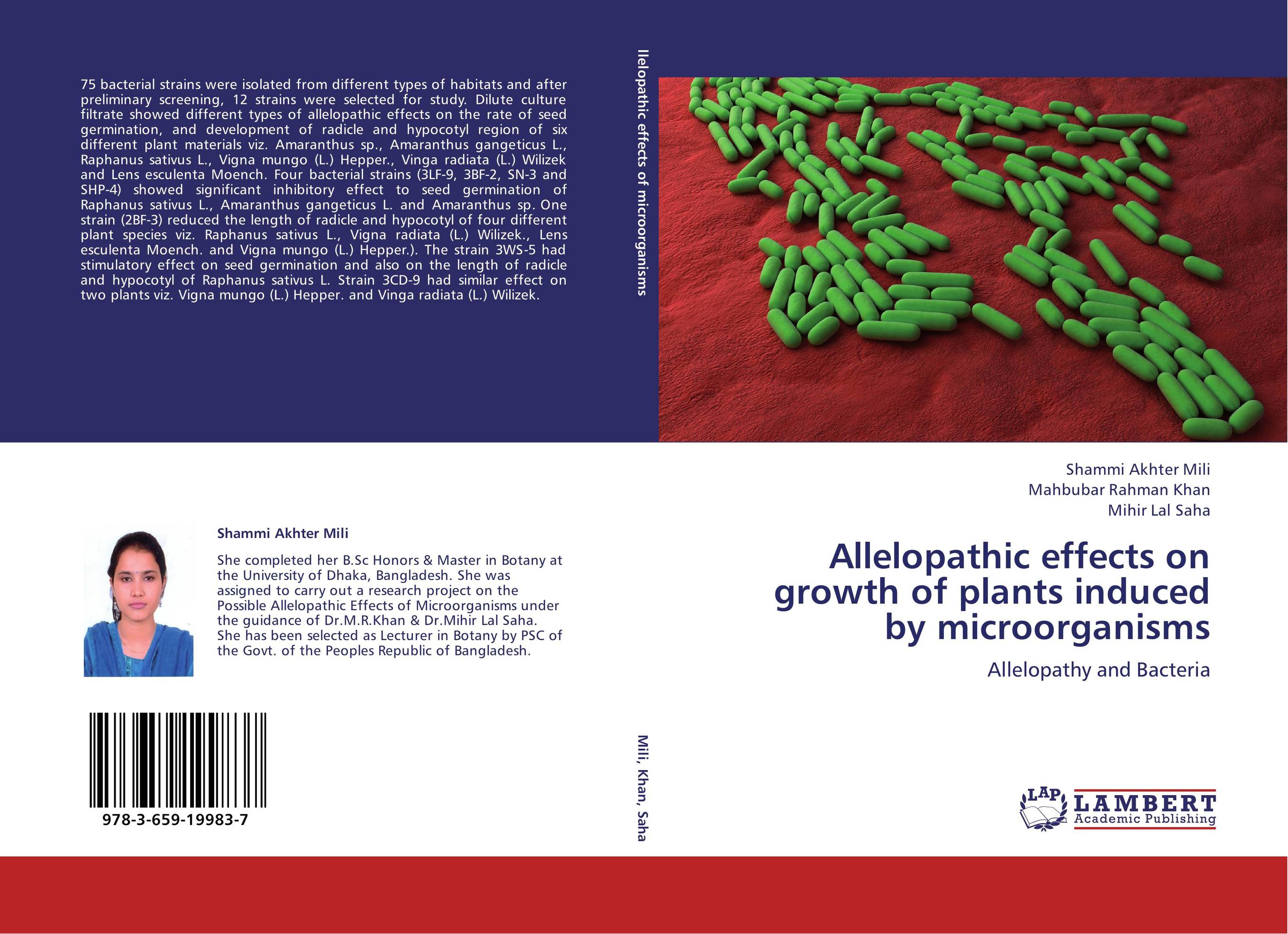 Allelopathic effects on growth of plants induced by microorganisms. Allelopathy and Bacteria.