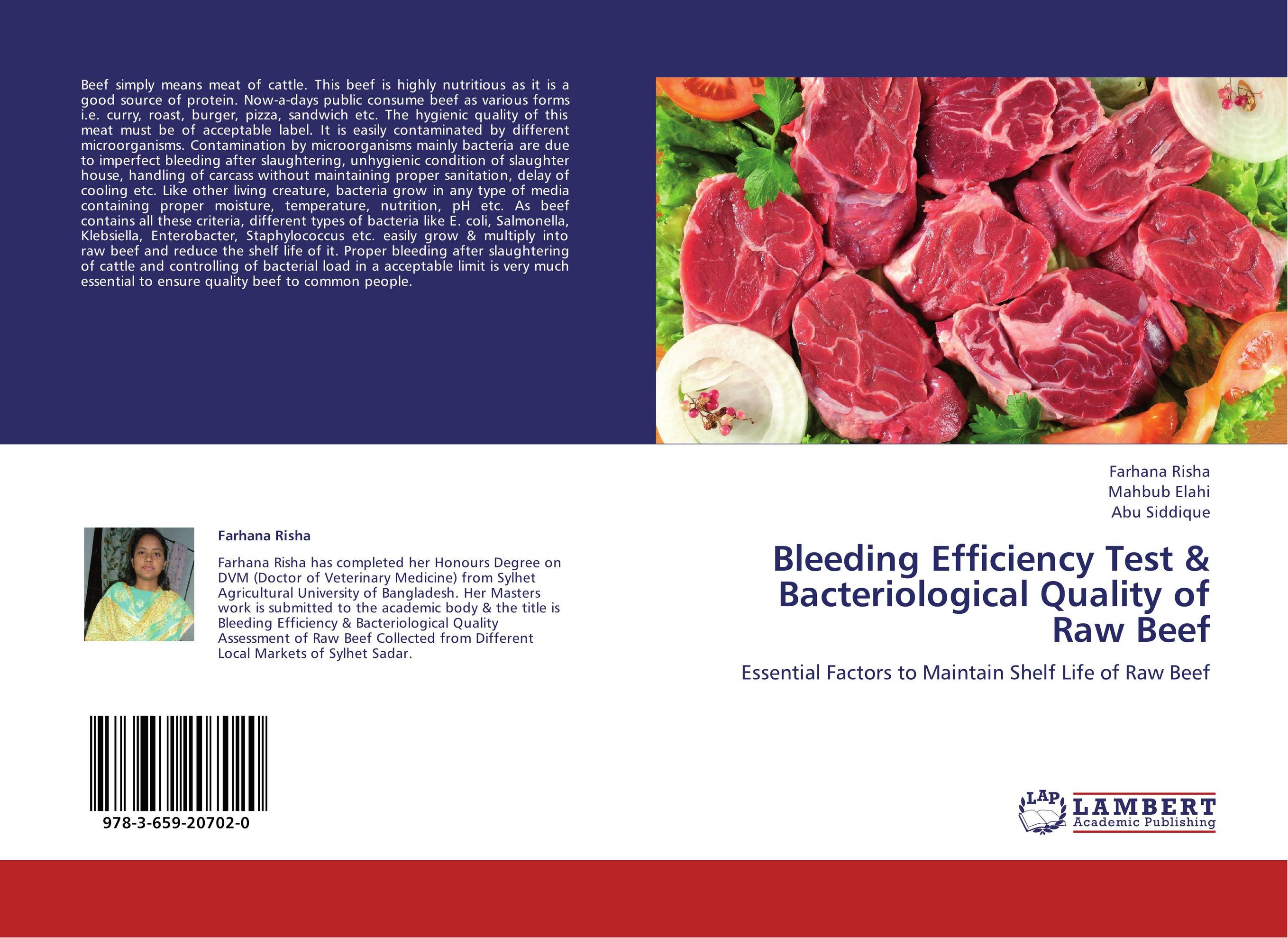 Bleeding Efficiency Test &amp;amp; Bacteriological Quality of Raw Beef. Essential Factors to Maintain Shelf Life of Raw Beef.