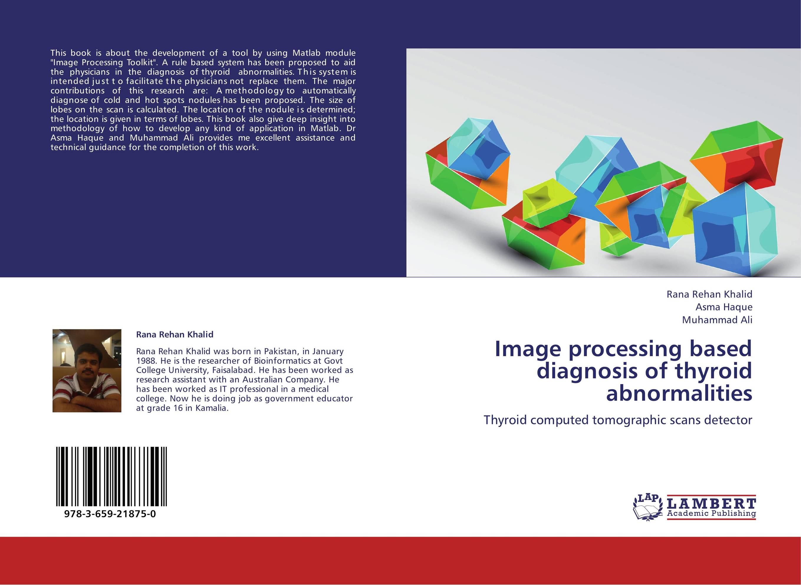Image processing based diagnosis of thyroid abnormalities. Thyroid computed tomographic scans detector.
