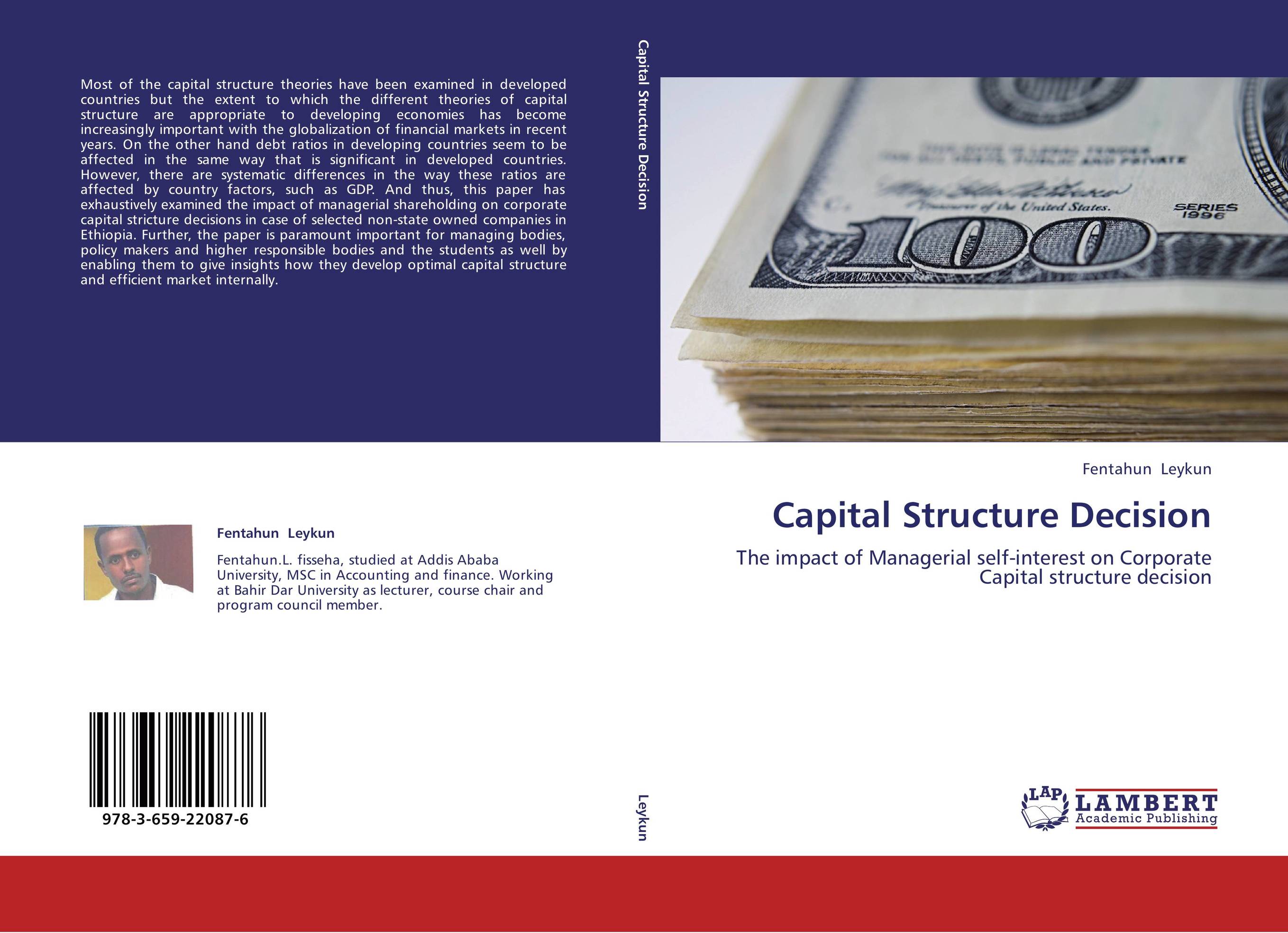 9783659220876 Capital Structure Decision Fentahun Leykun 9783659220876 Capital Structure Decision Fentahun Leykun