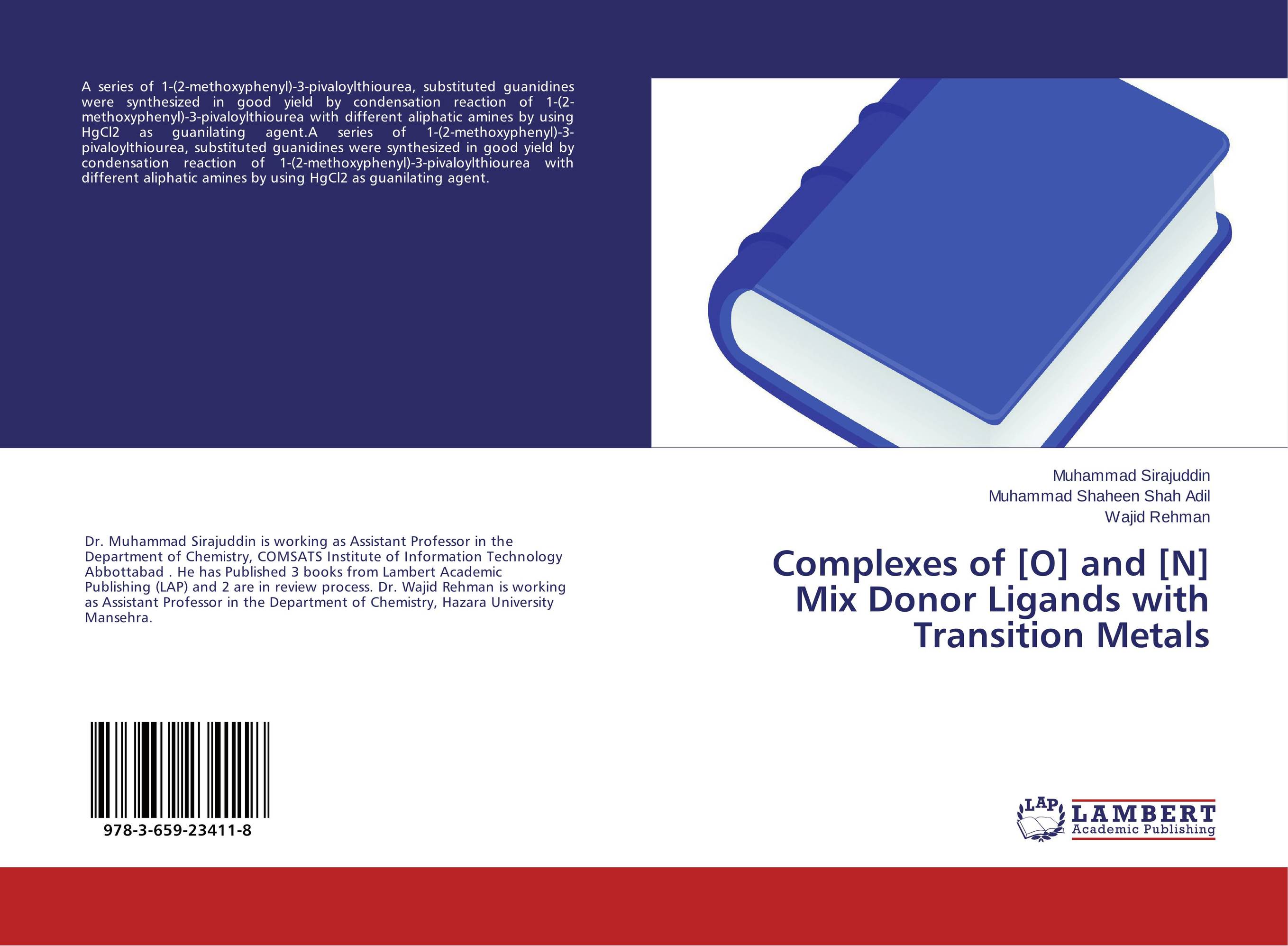 Complexes of [O] and [N] Mix Donor Ligands with Transition Metals..