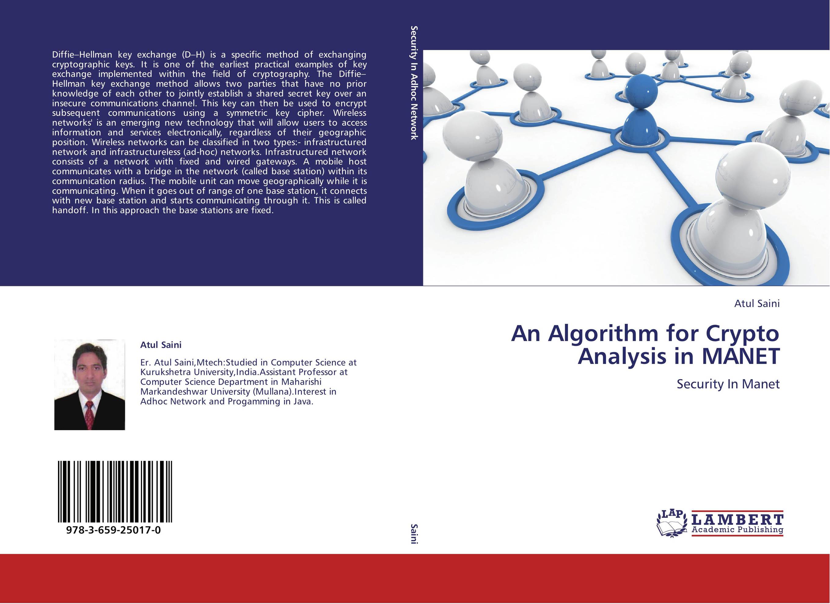 An Algorithm for Crypto Analysis in MANET. Security In Manet.