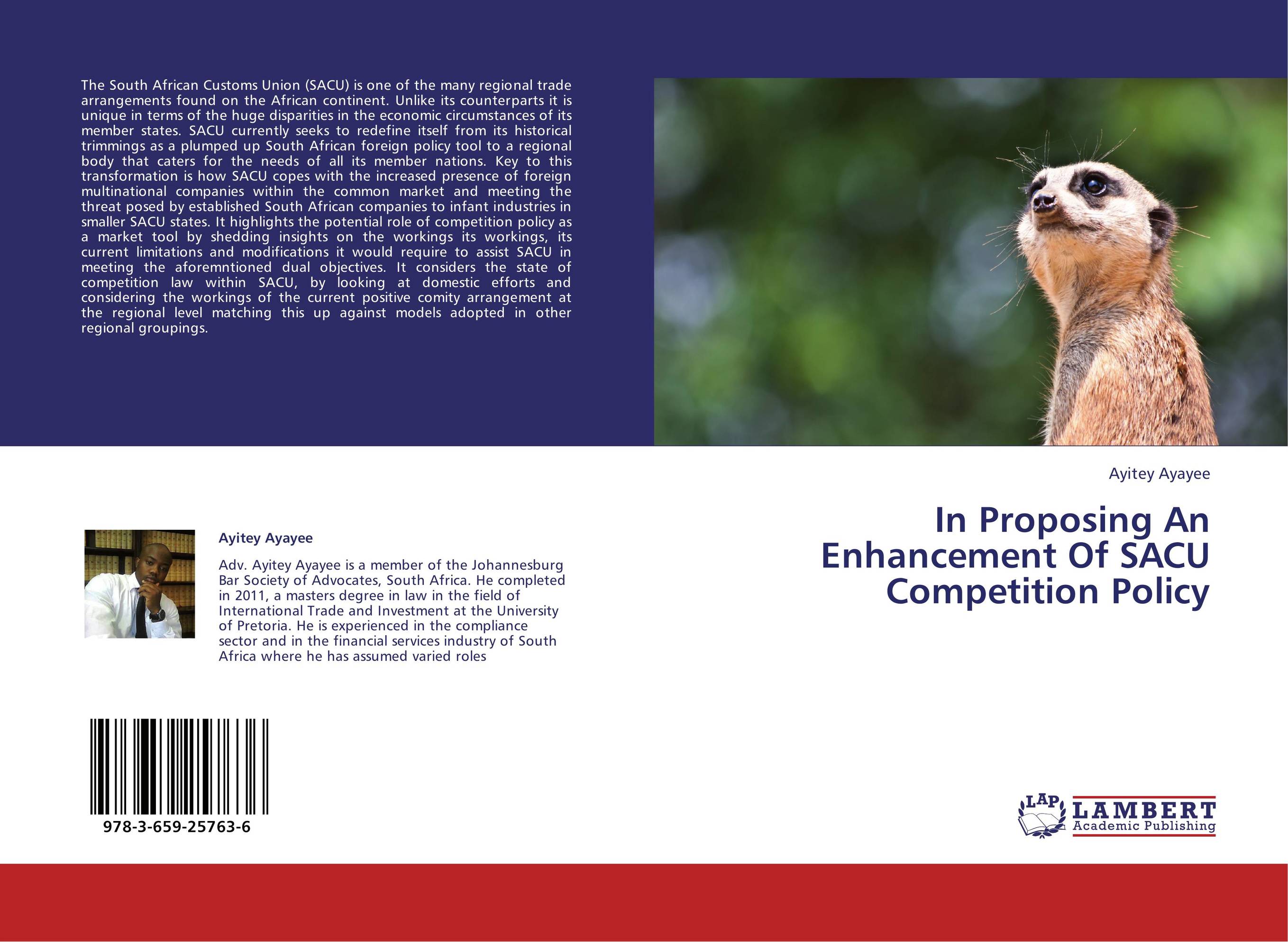 In Proposing An Enhancement Of SACU Competition Policy..