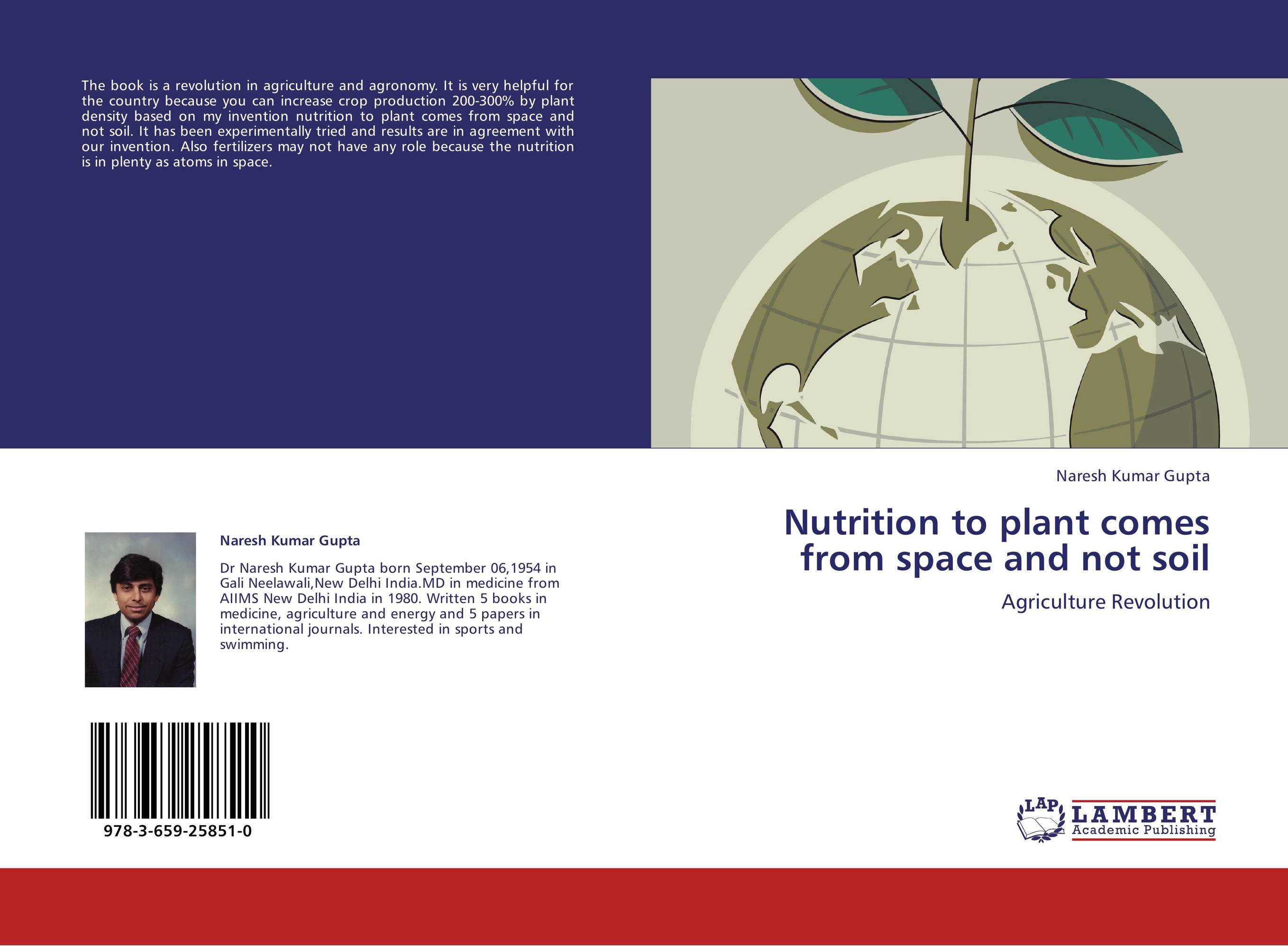 Nutrition to plant comes from space and not soil. Agriculture Revolution.
