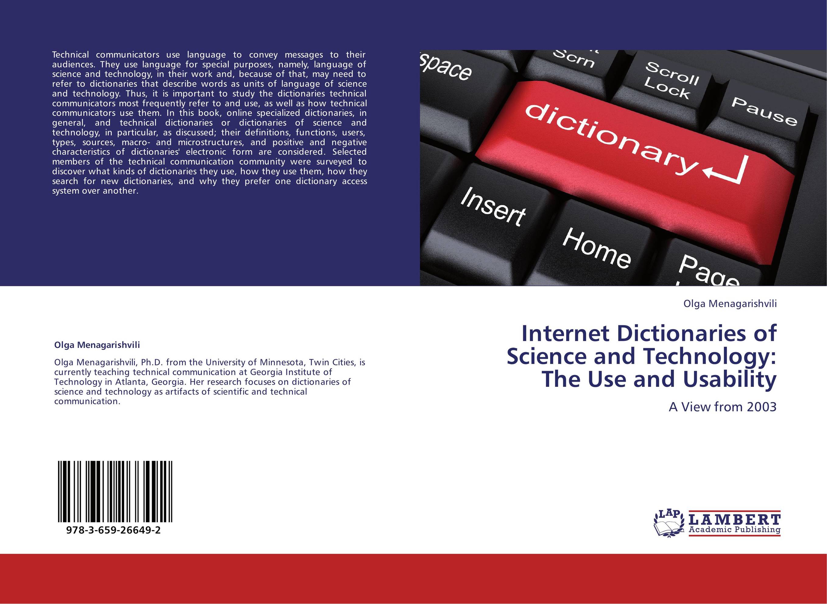 Internet Dictionaries of Science and Technology: The Use and Usability. A View from 2003.