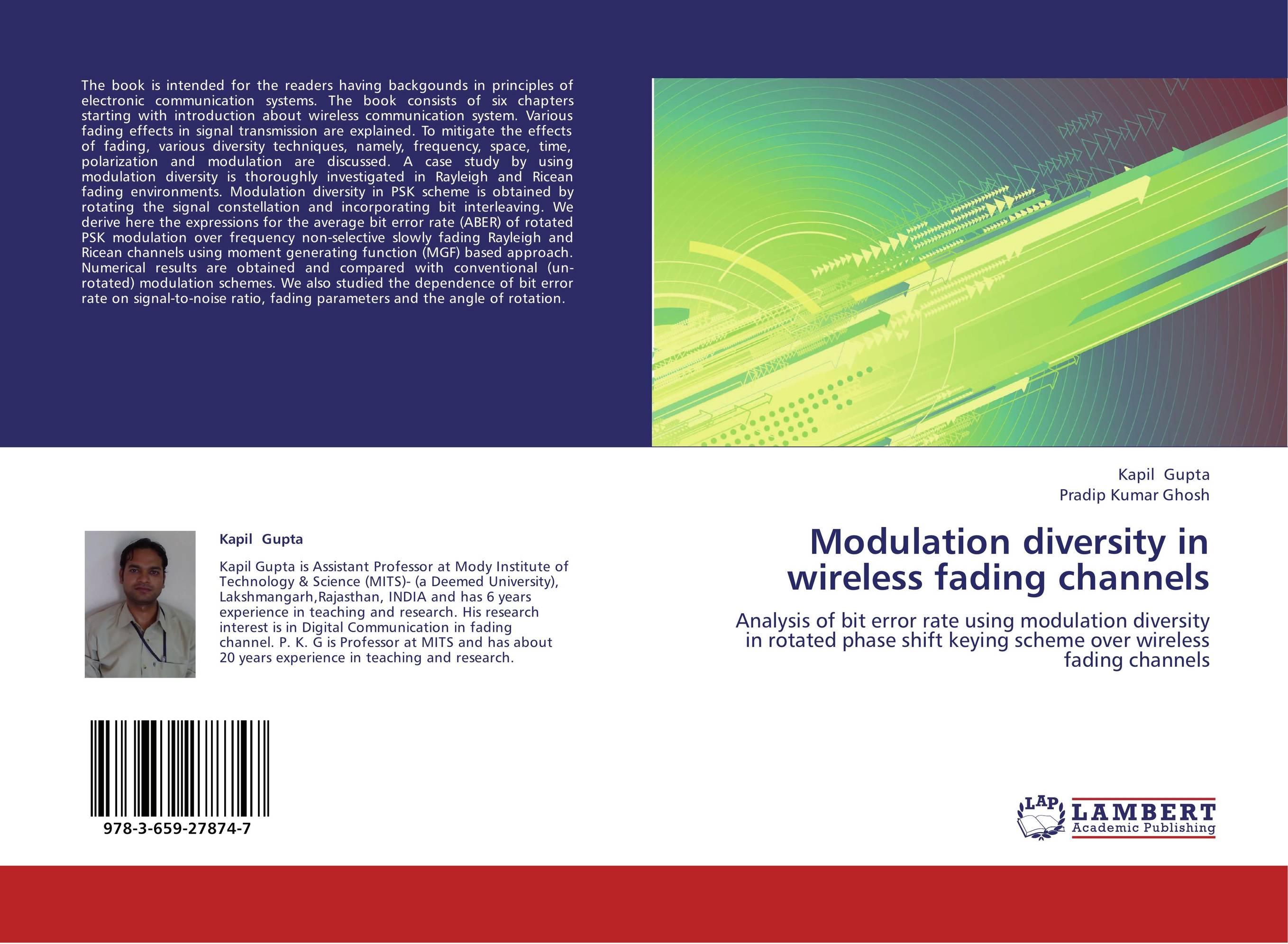 Modulation diversity in wireless fading channels. Analysis of bit error rate using modulation diversity in rotated phase shift keying scheme over wireless fading channels.