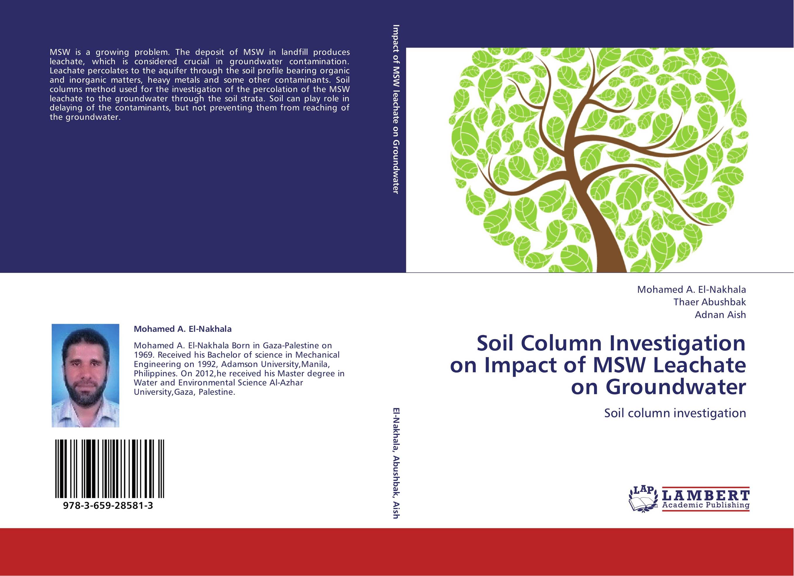 Soil Column Investigation on Impact of MSW Leachate on Groundwater. Soil column investigation.