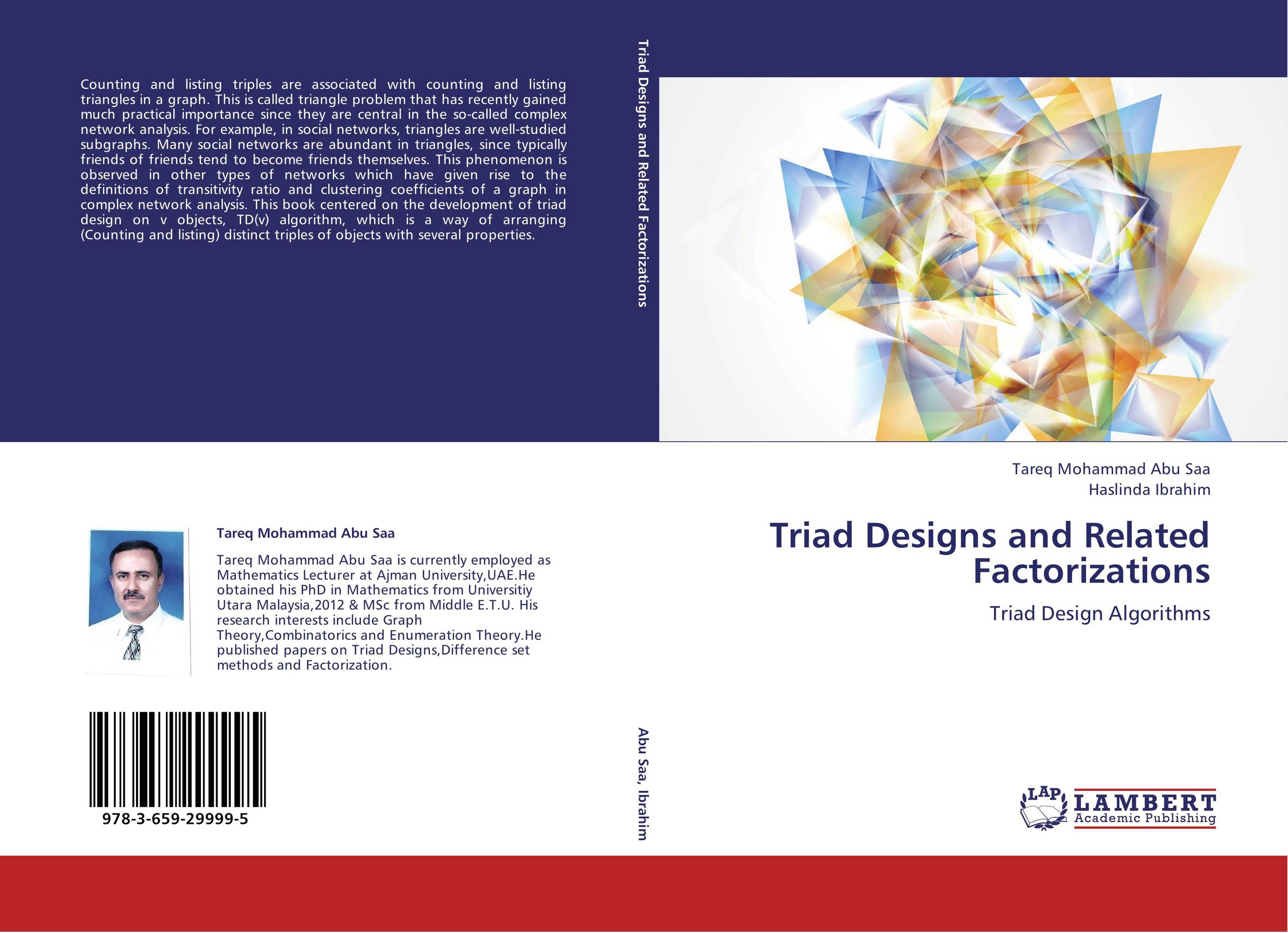 Triad Designs and Related Factorizations. Triad Design Algorithms.