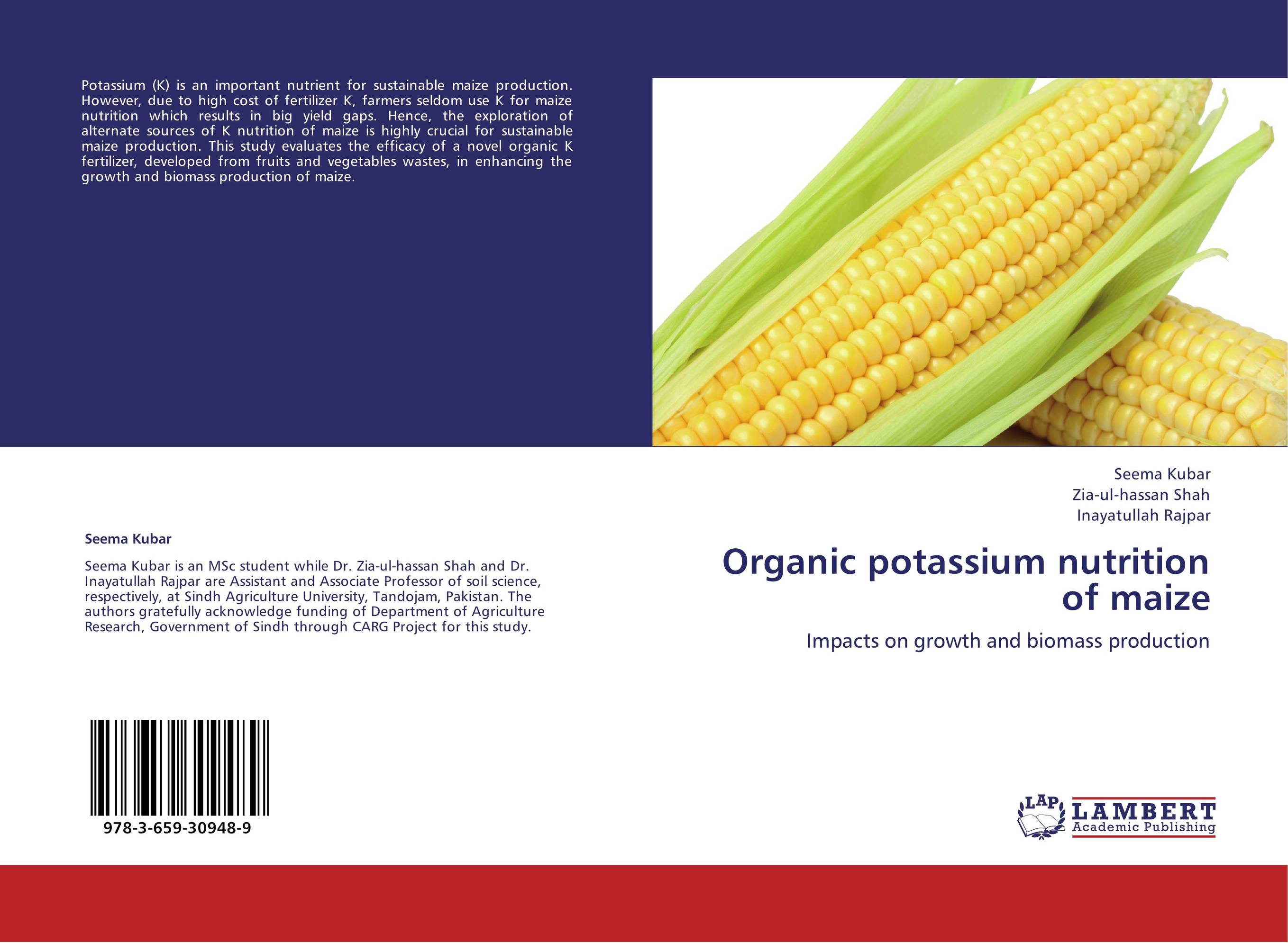 Organic potassium nutrition of maize. Impacts on growth and biomass production.