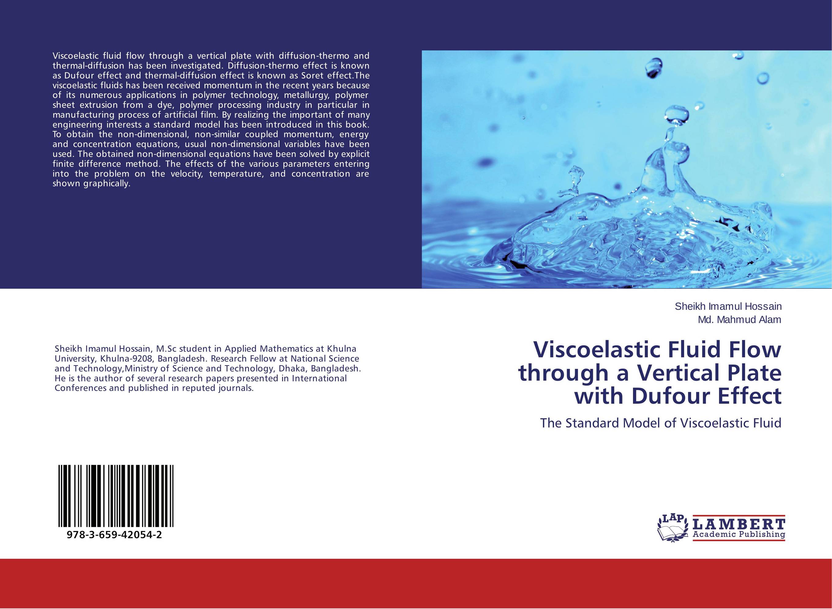 Viscoelastic Fluid Flow through a Vertical Plate with Dufour Effect. The Standard Model of Viscoelastic Fluid.