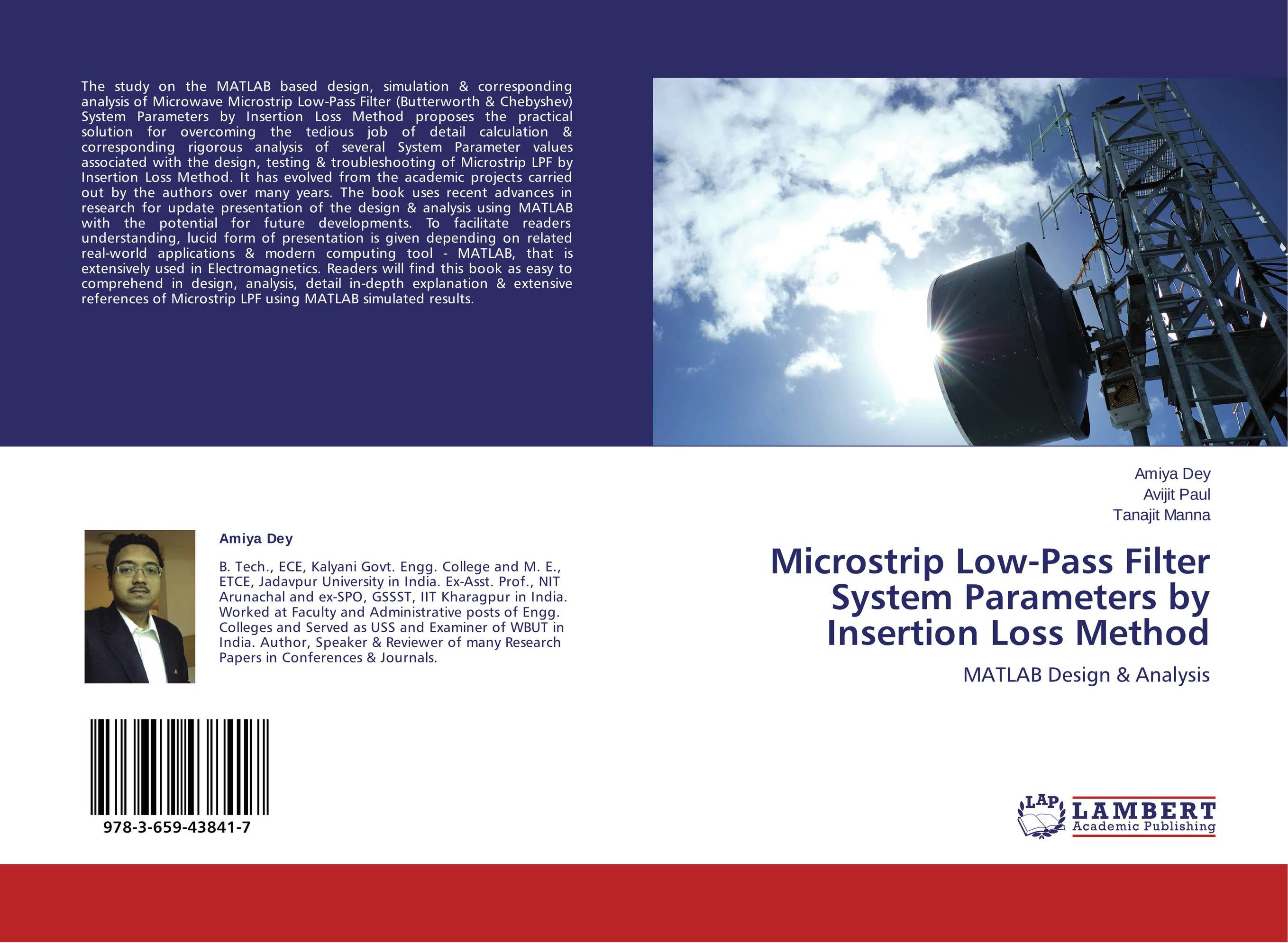 Microstrip Low-Pass Filter System Parameters by Insertion Loss Method. MATLAB Design &amp;amp; Analysis.