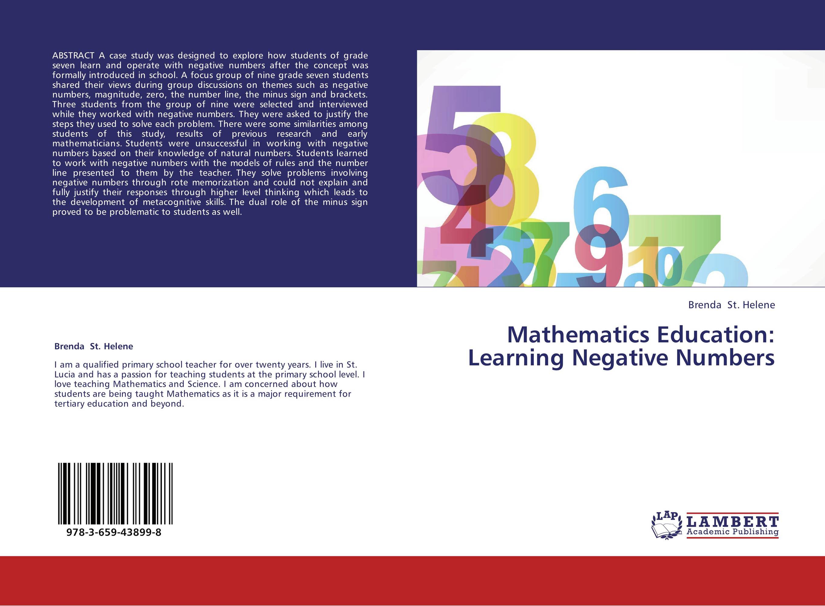 Mathematics Education: Learning Negative Numbers..