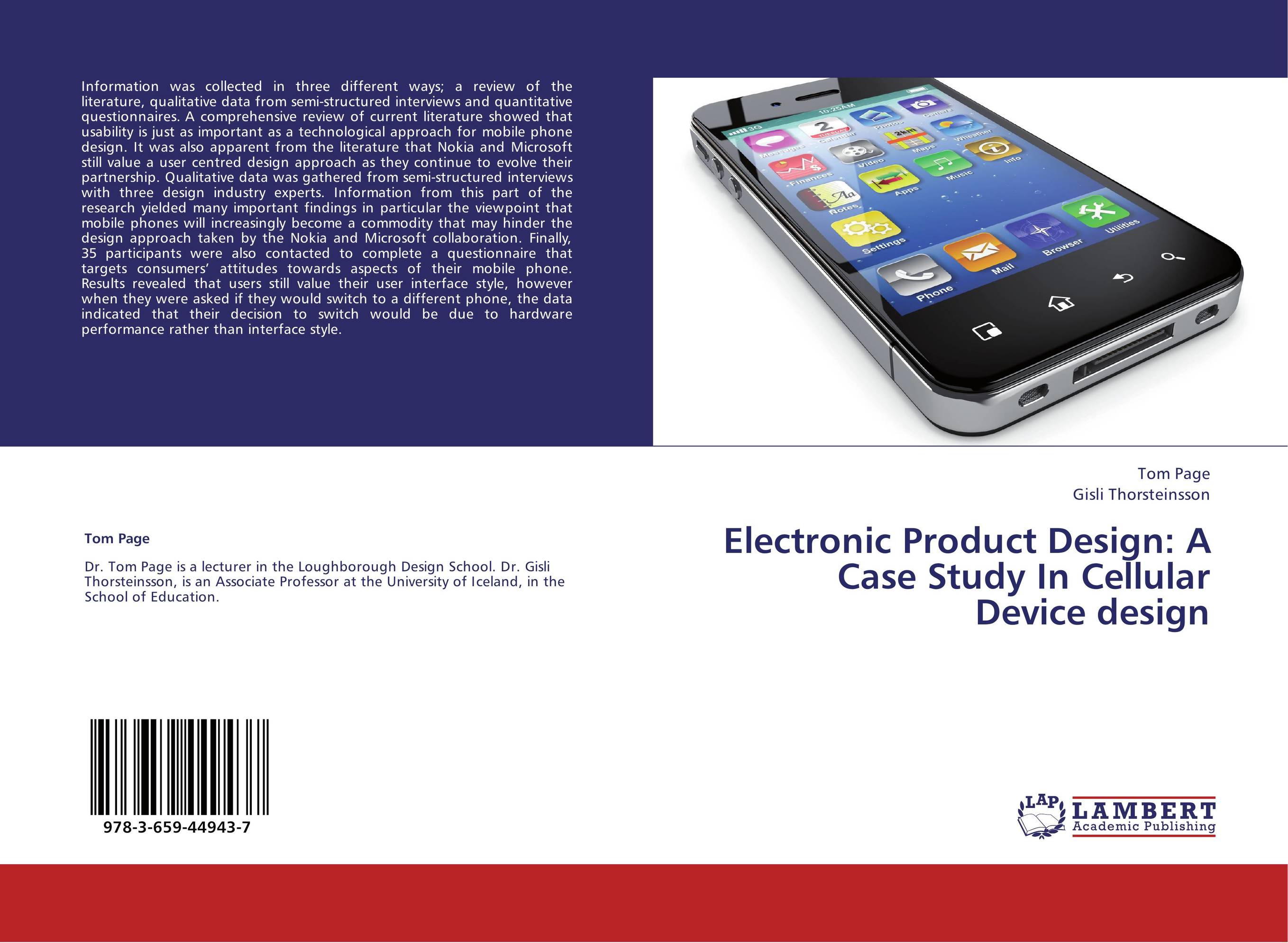 Electronic Product Design: A Case Study In Cellular Device design..