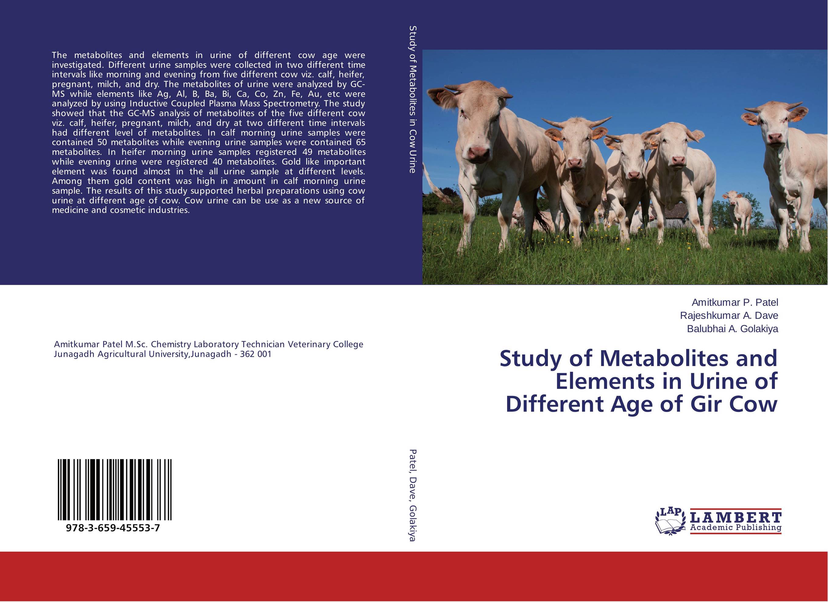 Study of Metabolites and Elements in Urine of Different Age of Gir Cow..