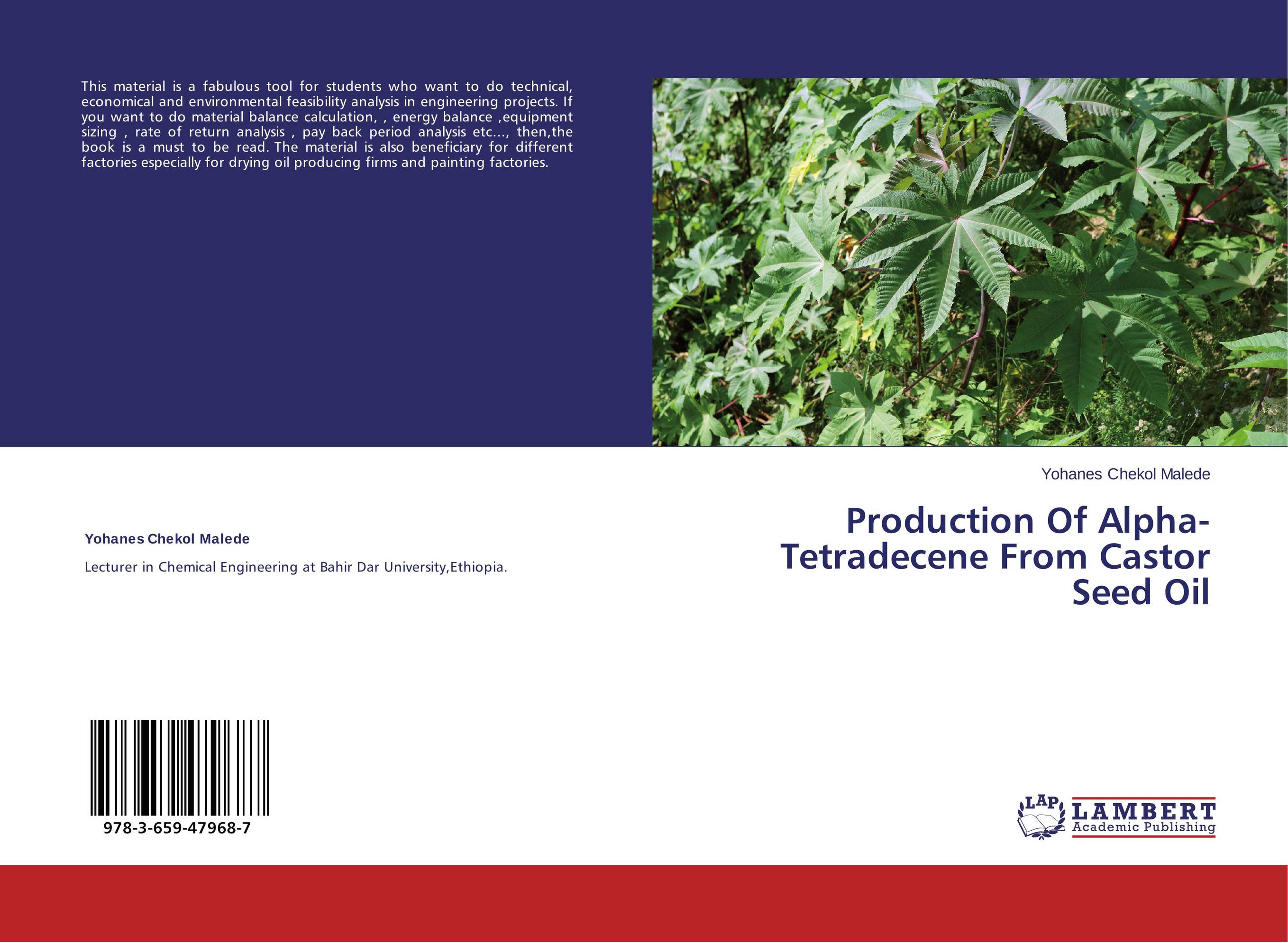 Production Of Alpha-Tetradecene From Castor Seed Oil..