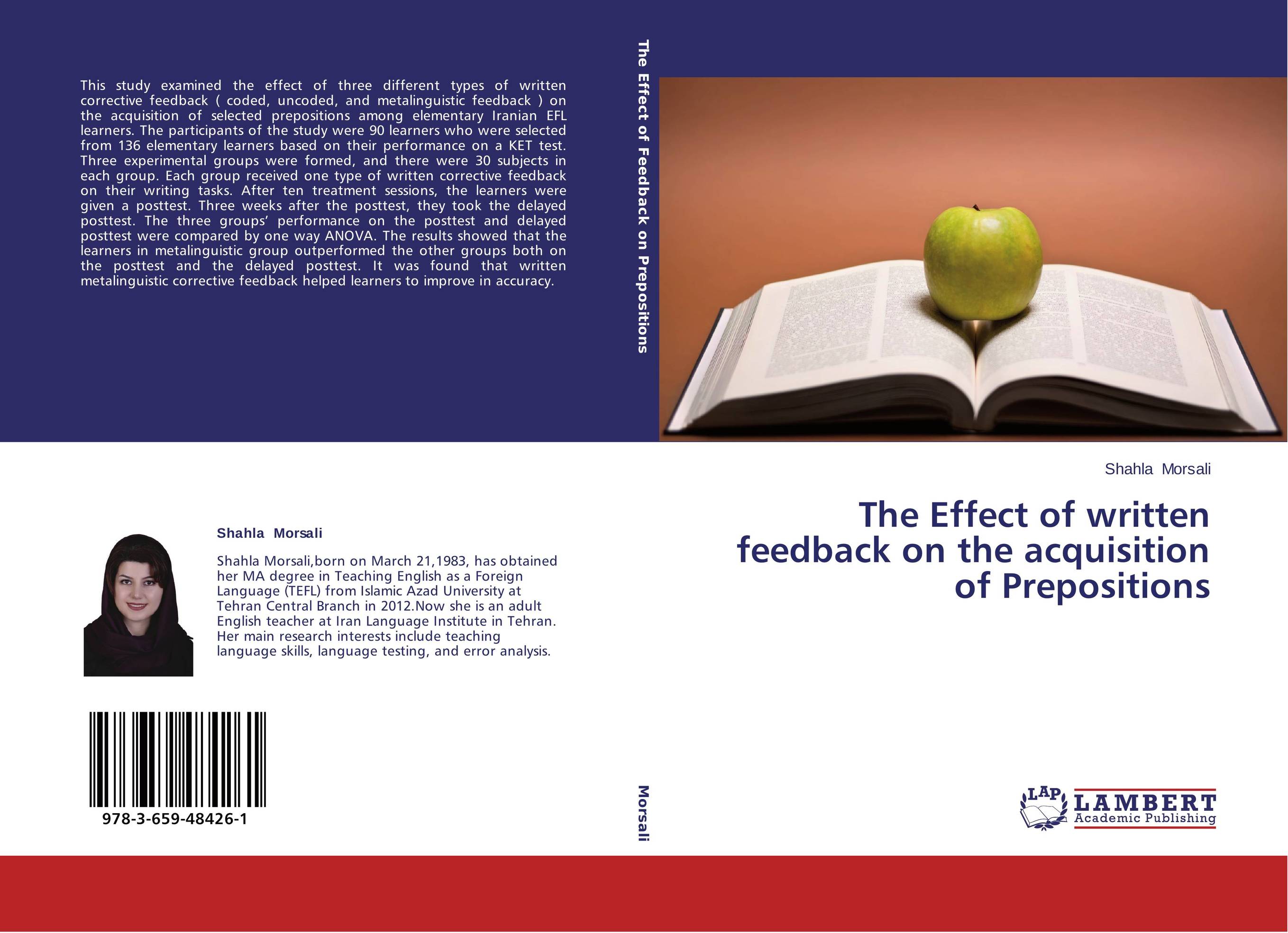 The Effect of written feedback on the acquisition of Prepositions..