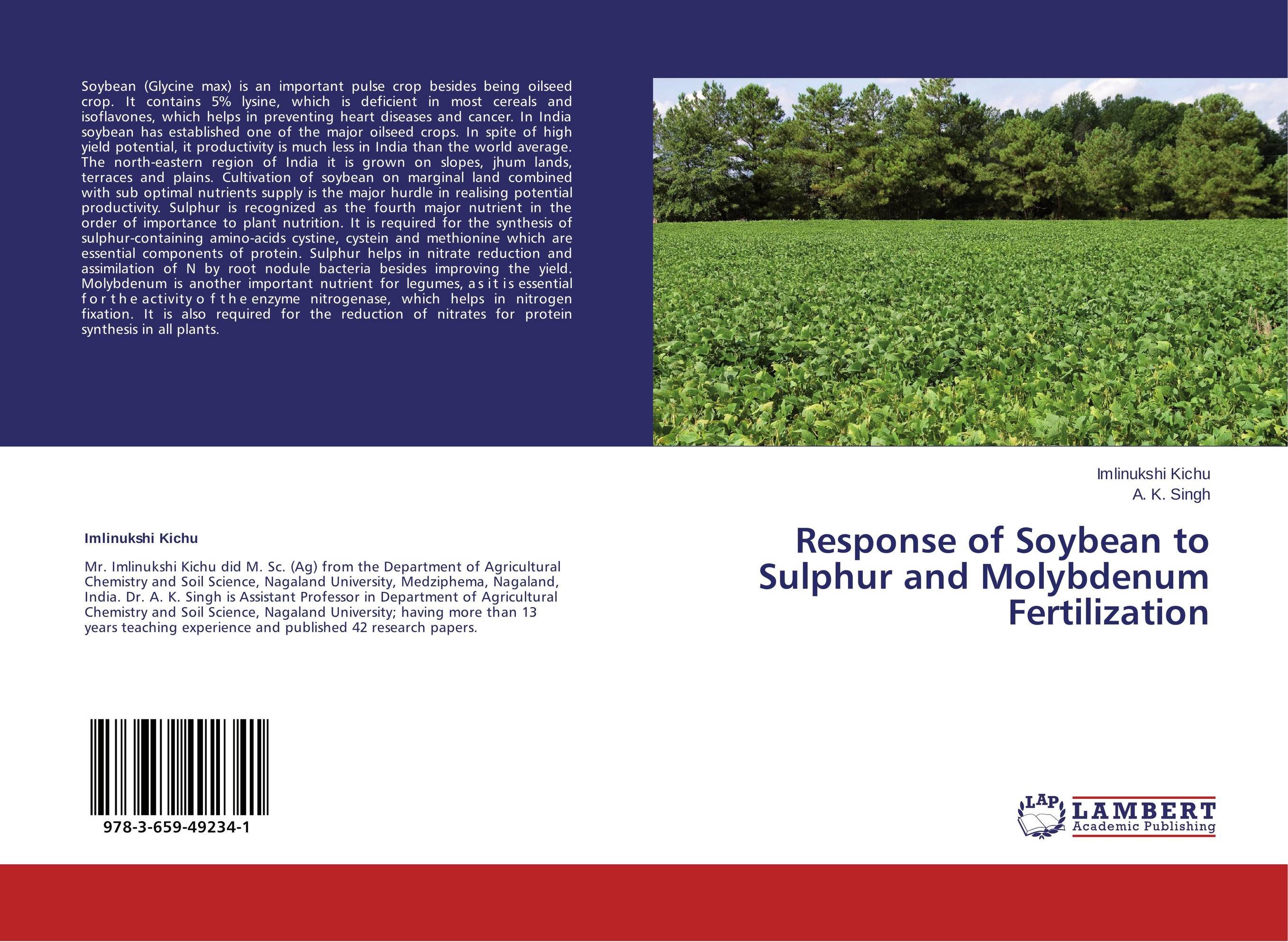 Response of Soybean to Sulphur and Molybdenum Fertilization..