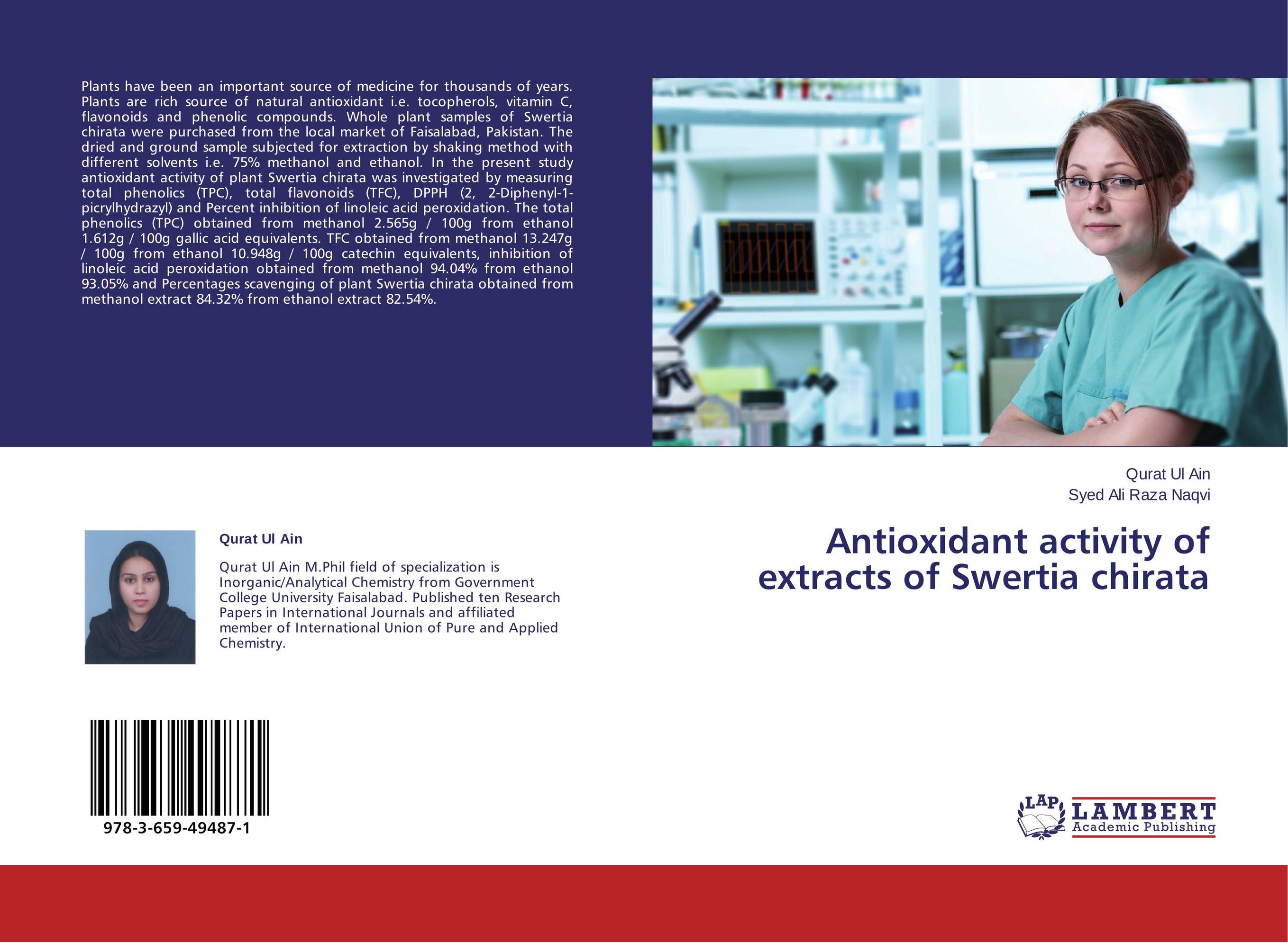Antioxidant activity of extracts of Swertia chirata..