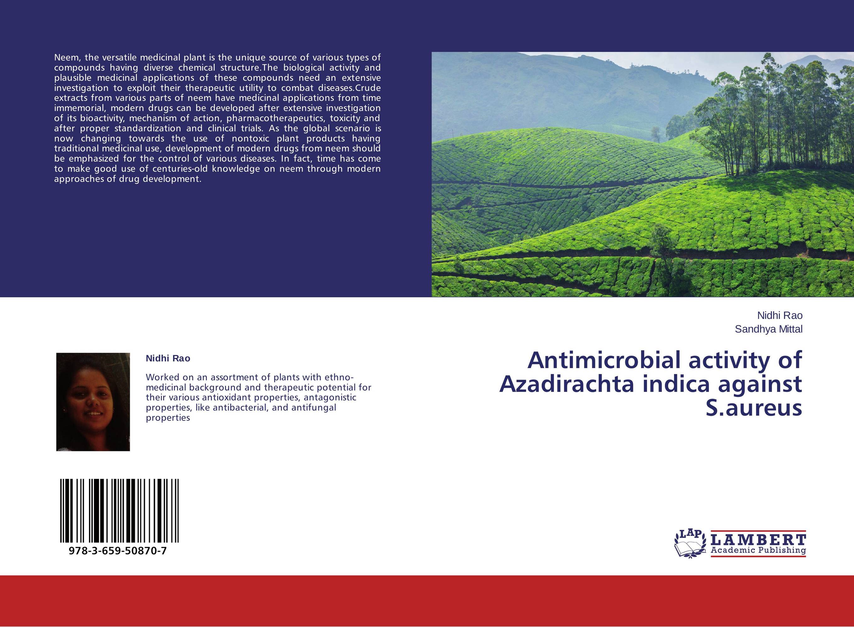 Antimicrobial activity of Azadirachta indica against S.aureus..