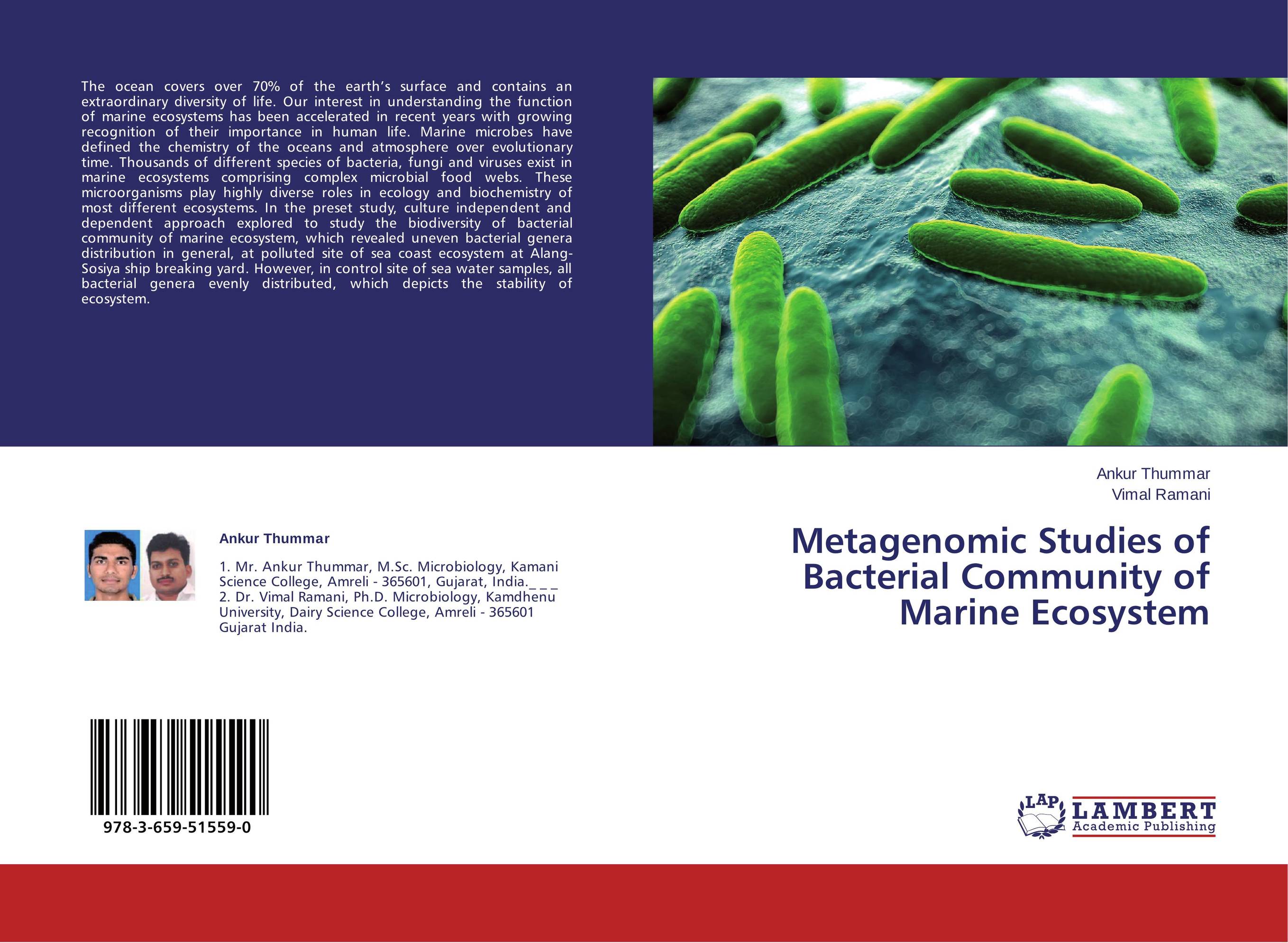 Metagenomic Studies of Bacterial Community of Marine Ecosystem..