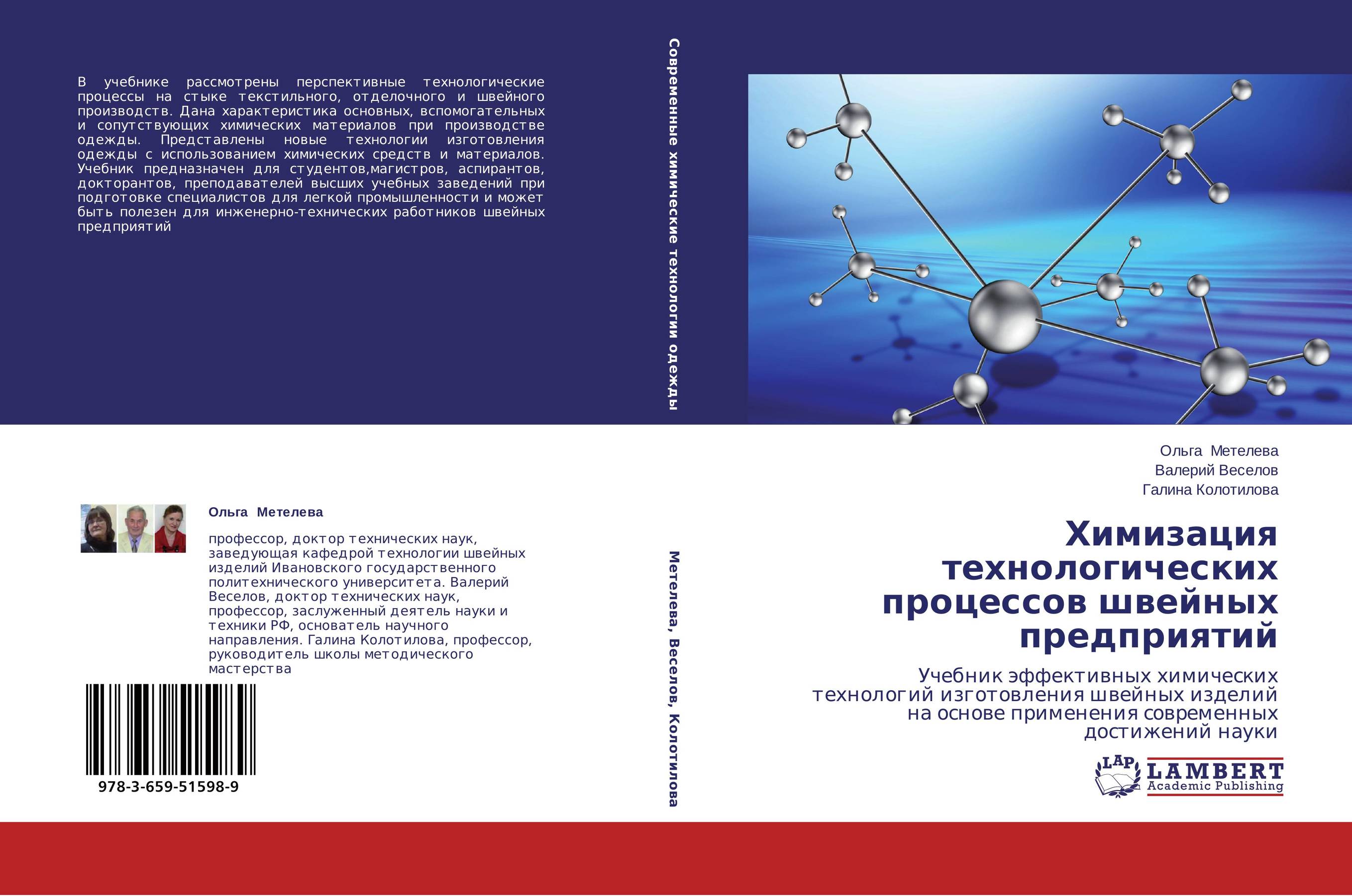 Химизация   технологических  процессов   швейных  предприятий. Учебник эффективных химических технологий изготовления швейных изделий на основе применения современных достижений науки.