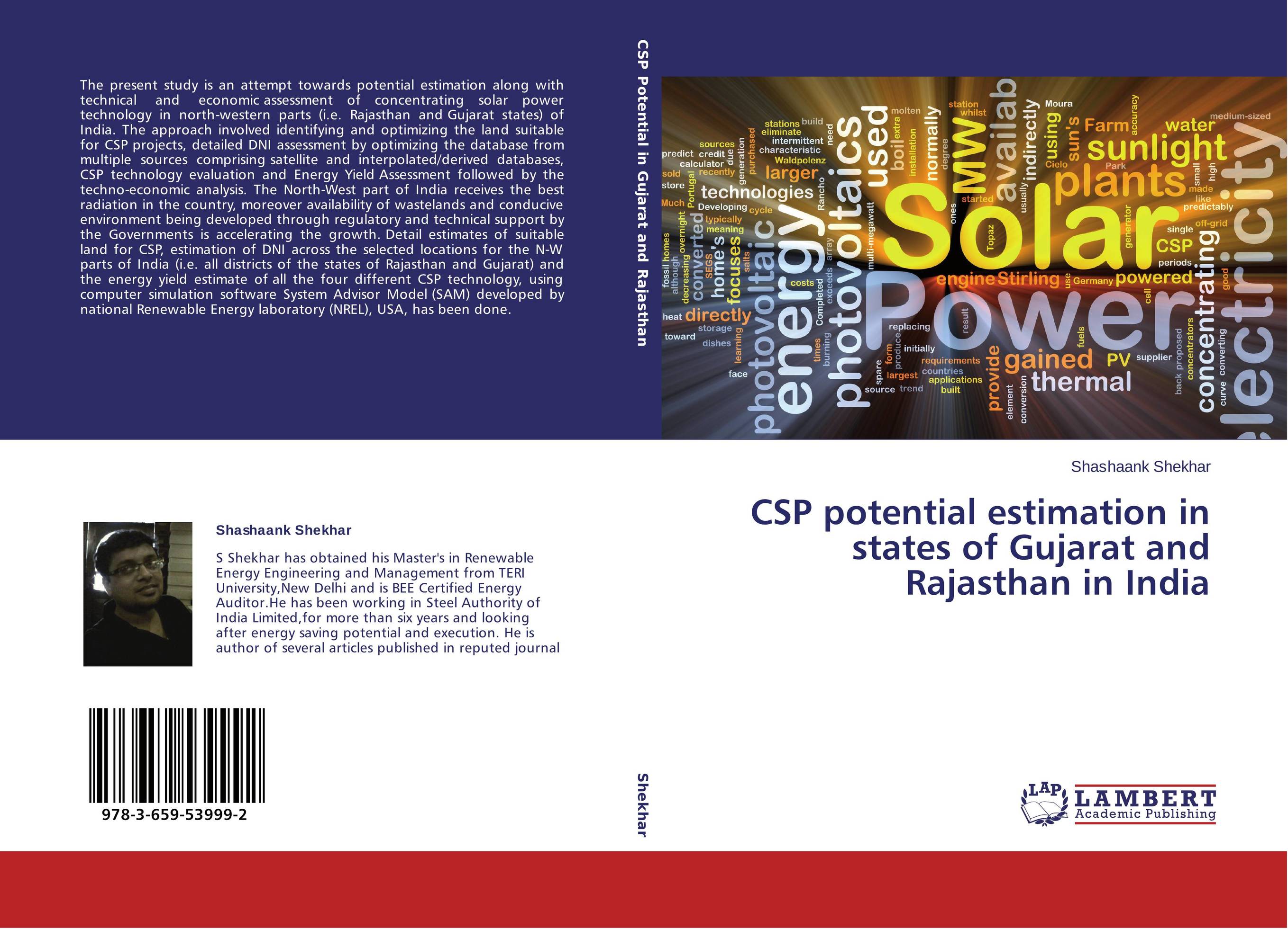 CSP potential estimation in states of Gujarat and Rajasthan in India..