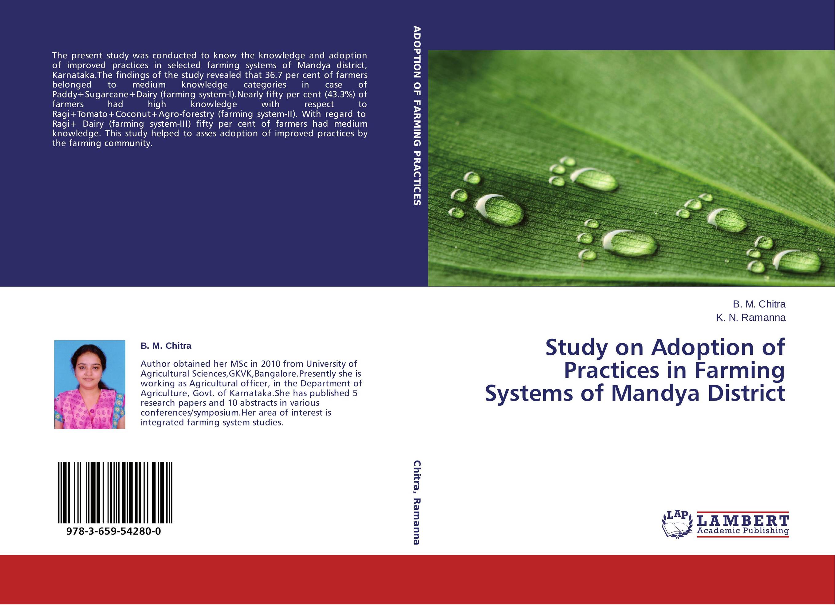 Study on Adoption of Practices in Farming Systems of Mandya District..