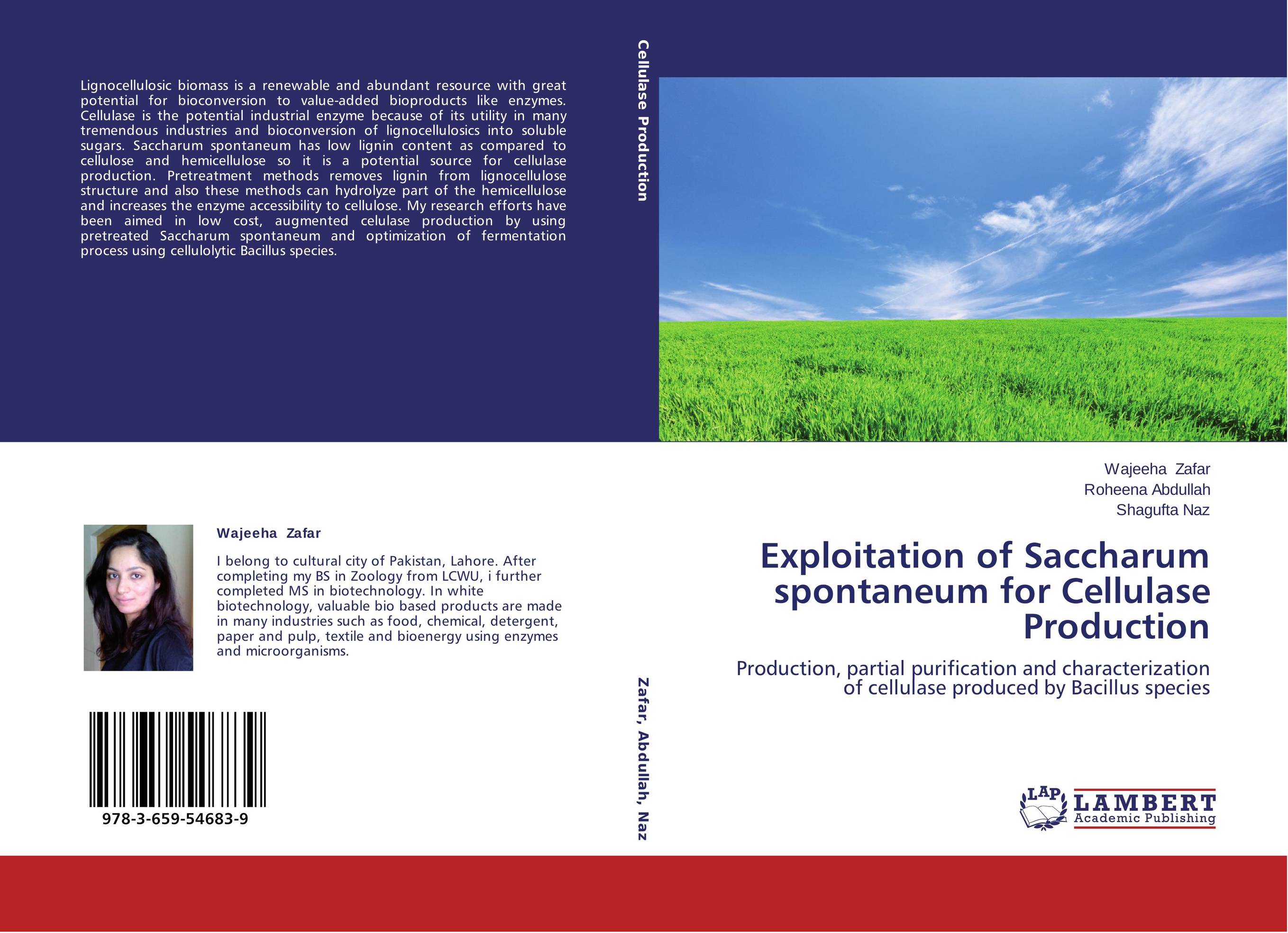 Exploitation of Saccharum spontaneum for Cellulase Production. Production, partial purification and characterization of cellulase produced by Bacillus species.