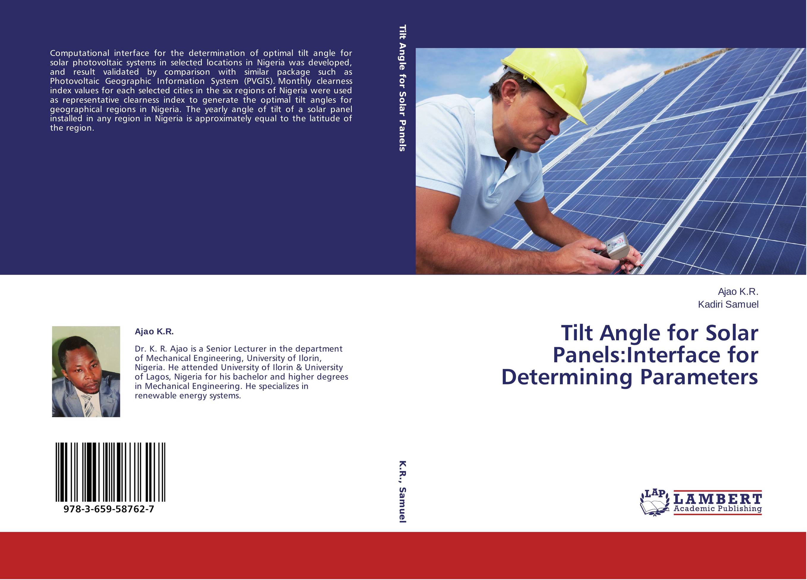Tilt Angle for Solar Panels:Interface for Determining Parameters..
