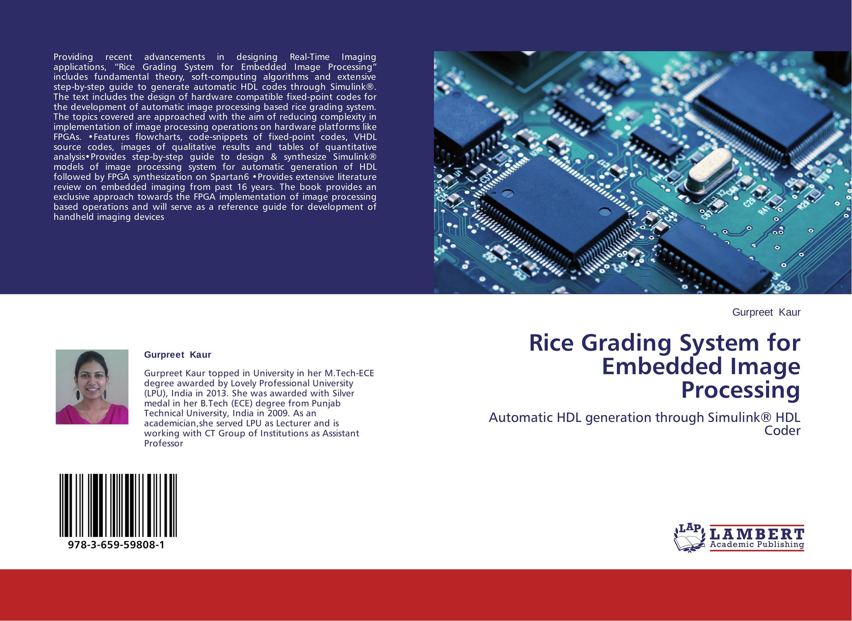 Rice Grading System for Embedded Image Processing. Automatic HDL generation through Simulink® HDL Coder.