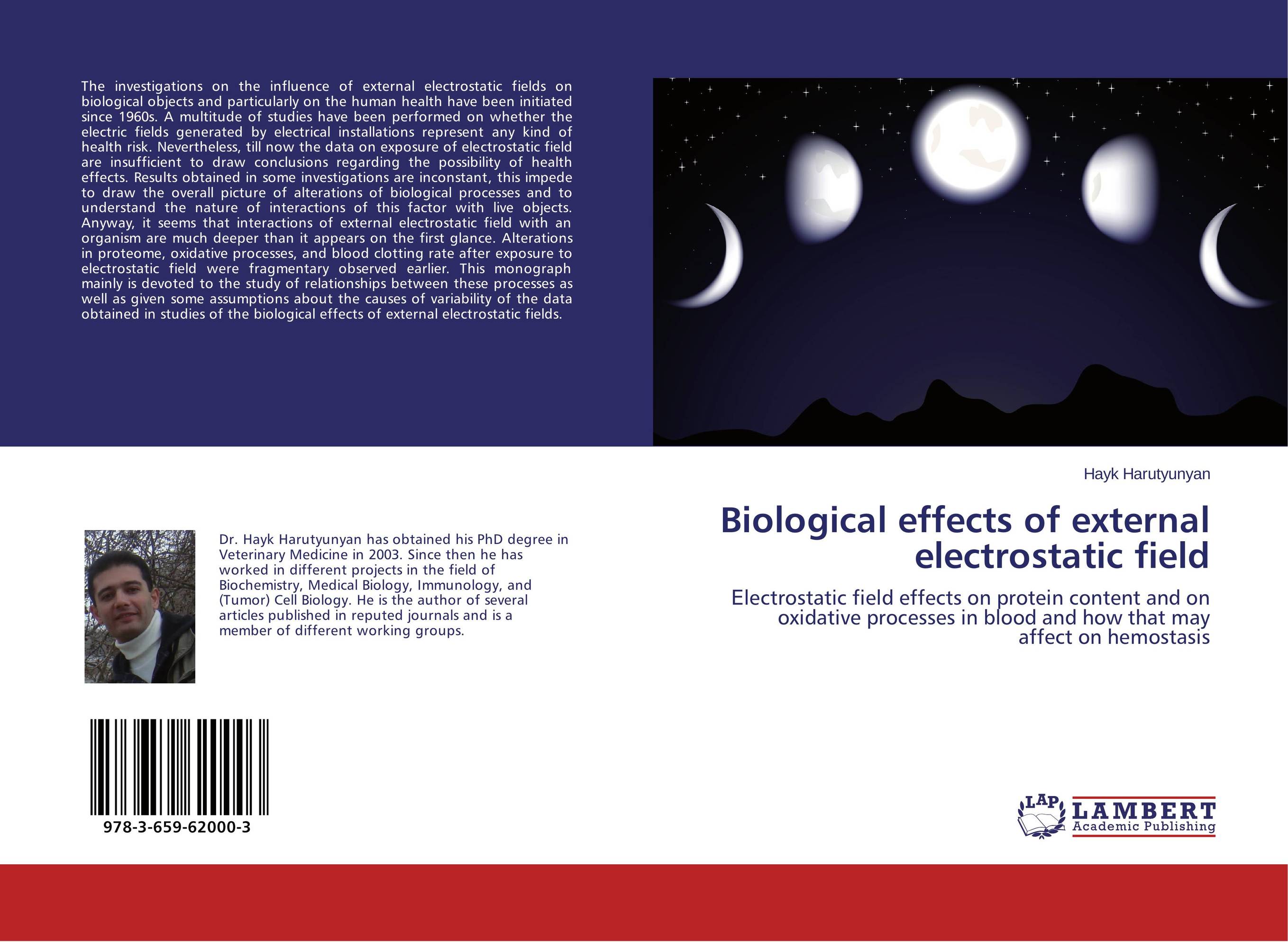 Biological effects of external electrostatic field. Еlectrostatic field effects on protein content and on oxidative processes in blood and how that may affect on hemostasis.