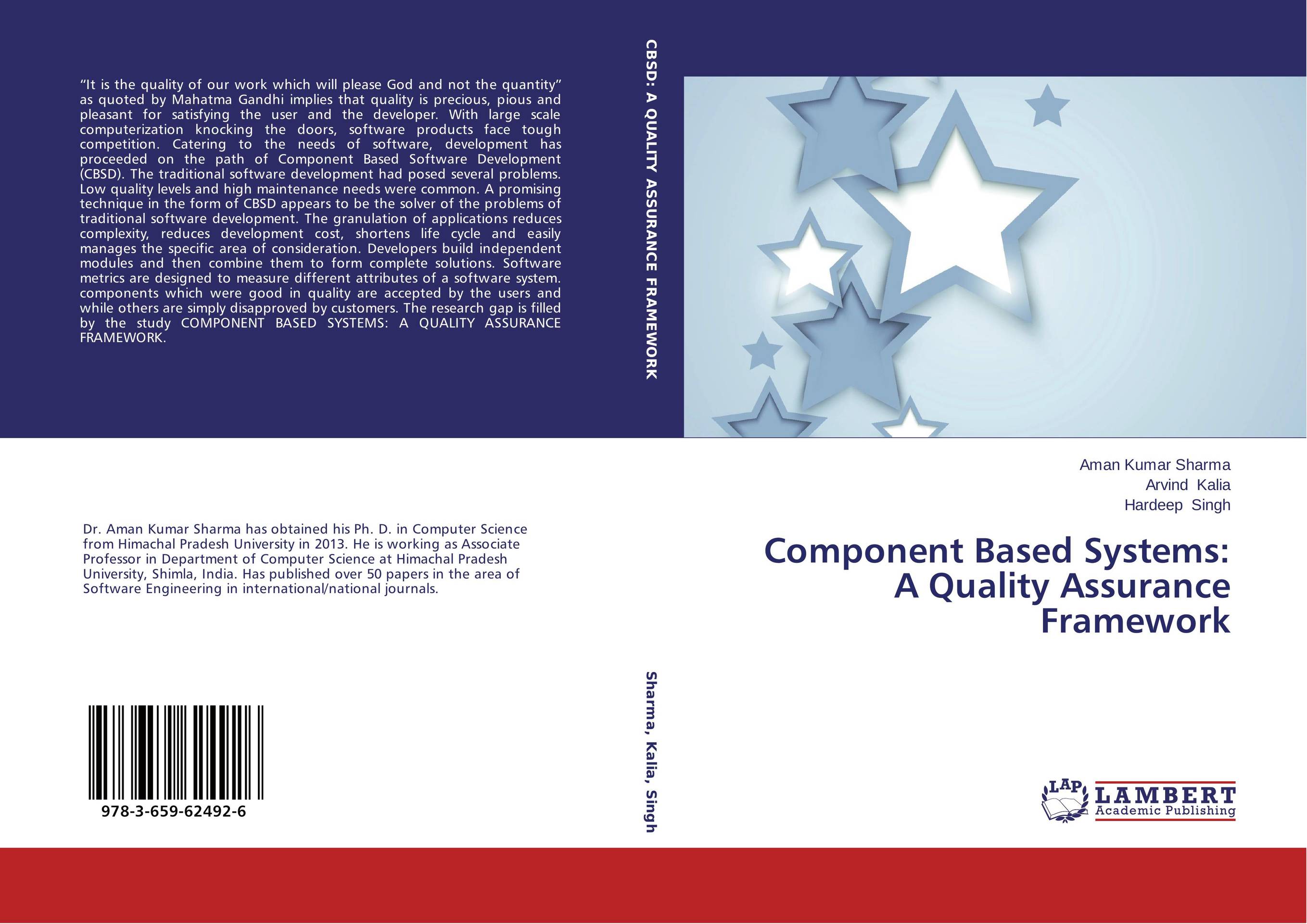Component Based Systems: A Quality Assurance Framework..