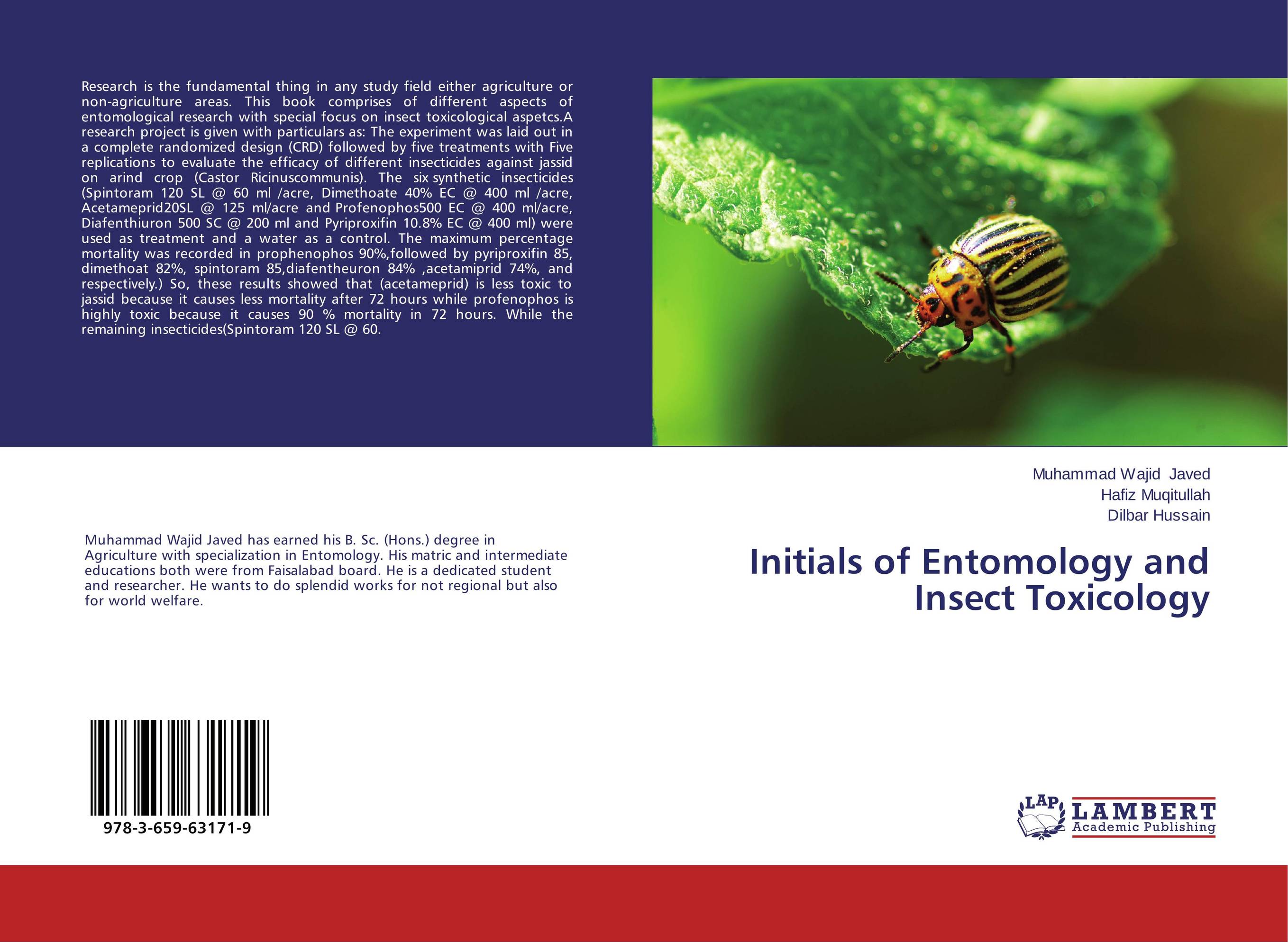Initials of Entomology and Insect Toxicology..