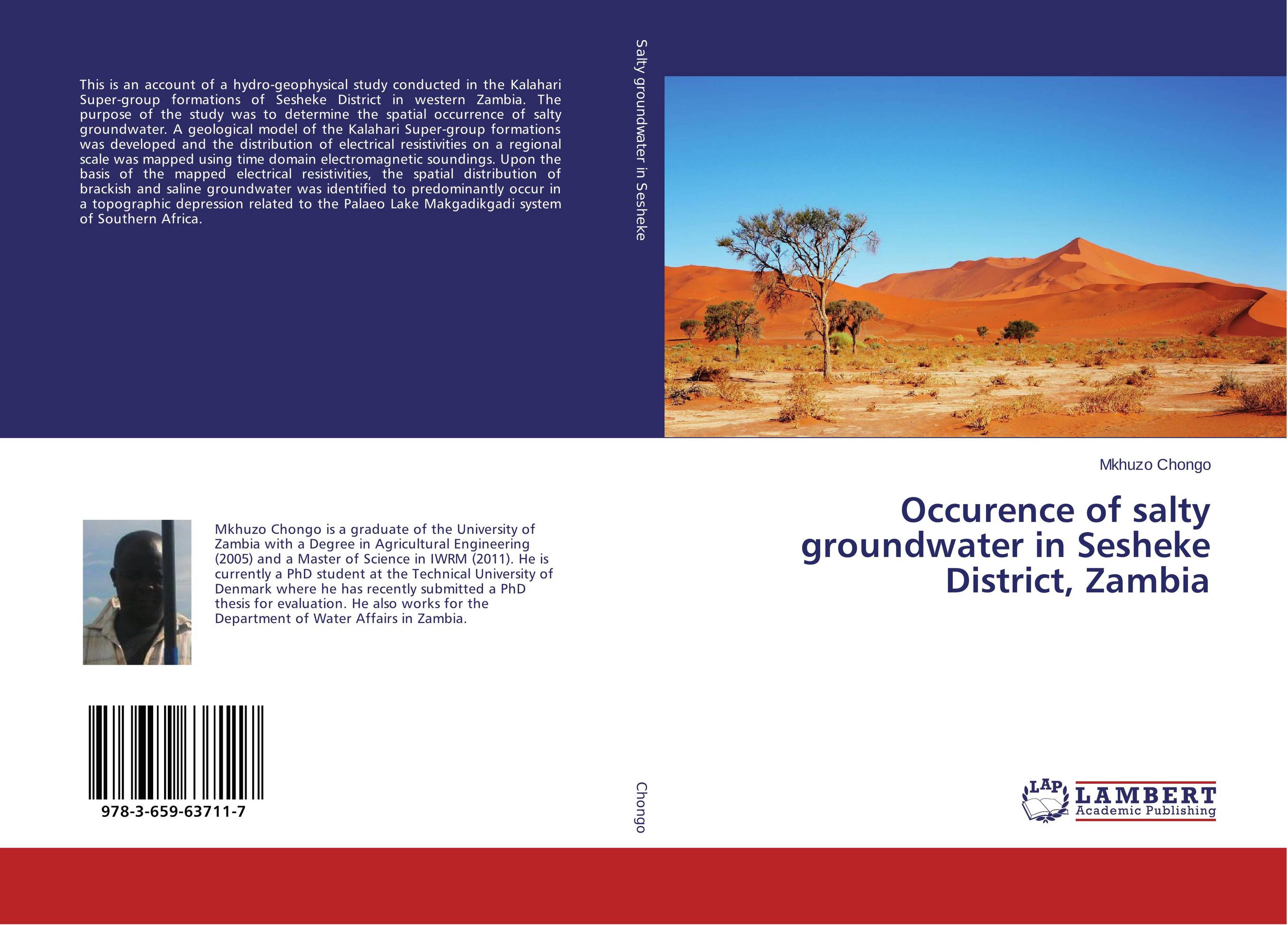 Occurence of salty groundwater in Sesheke District, Zambia..