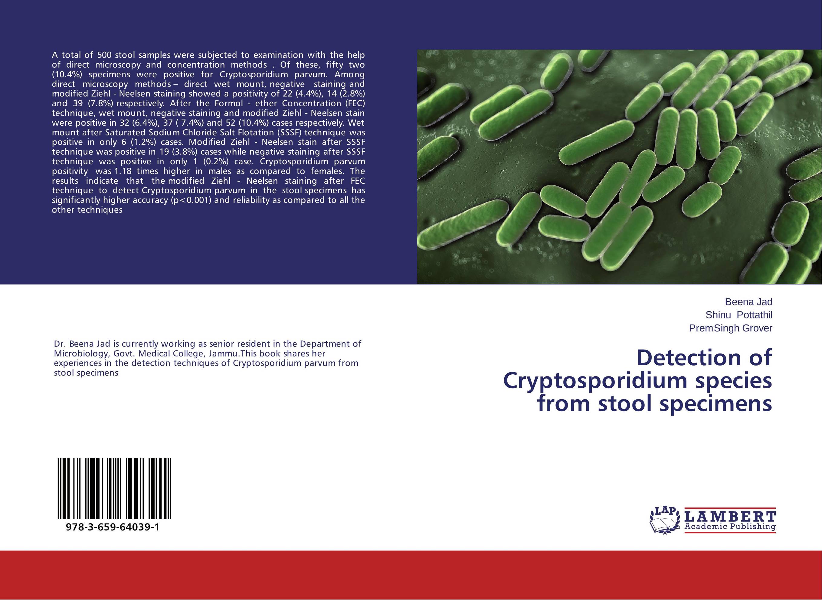 Detection of Cryptosporidium species from stool specimens..