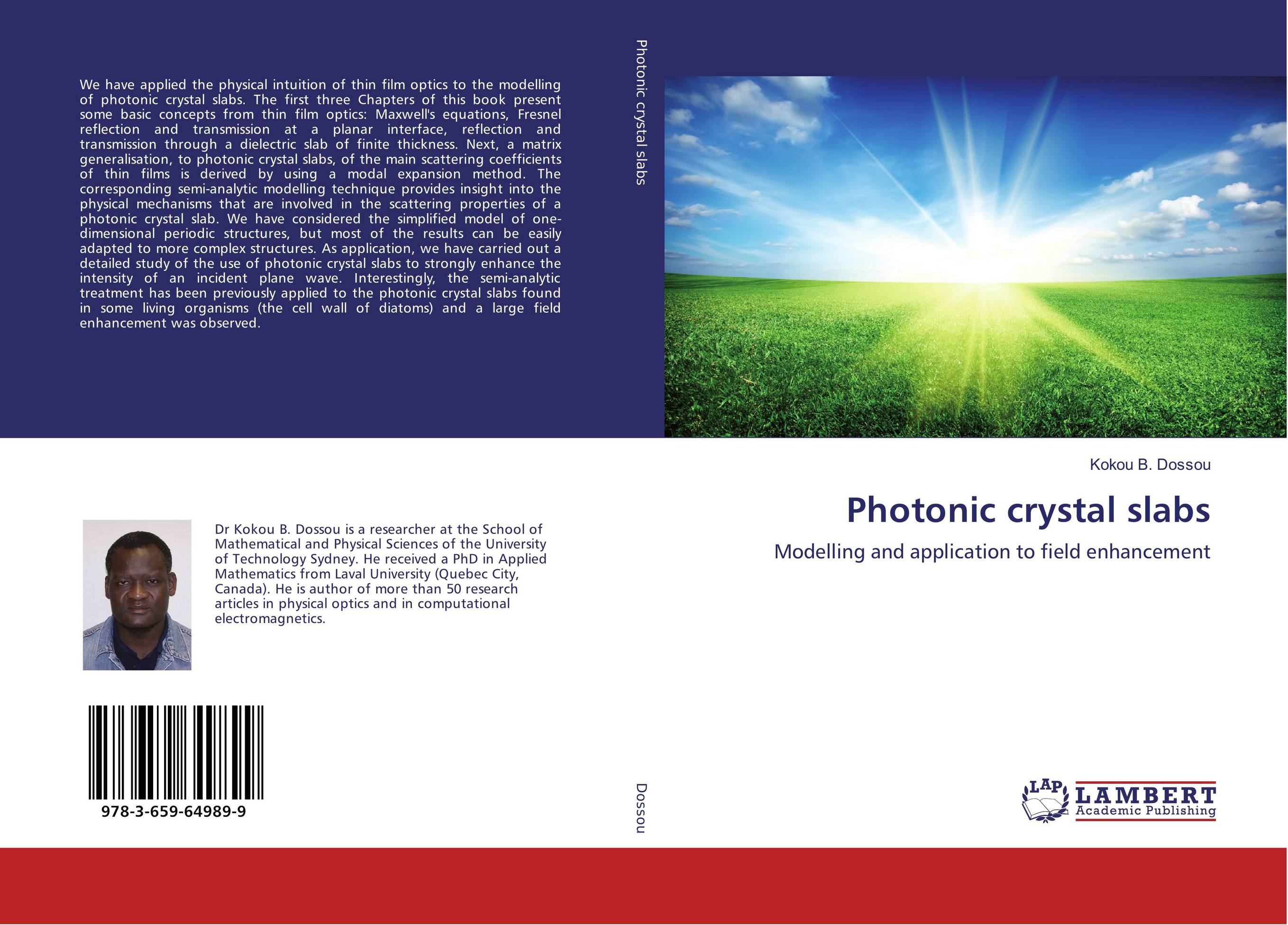 Photonic crystal slabs. Modelling and application to field enhancement.
