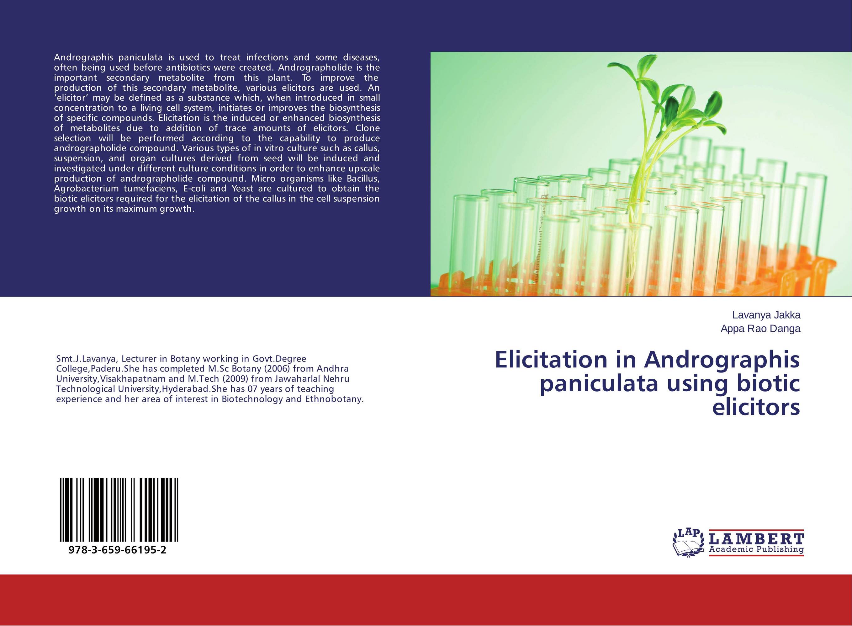 Elicitation in Andrographis paniculata using biotic elicitors..