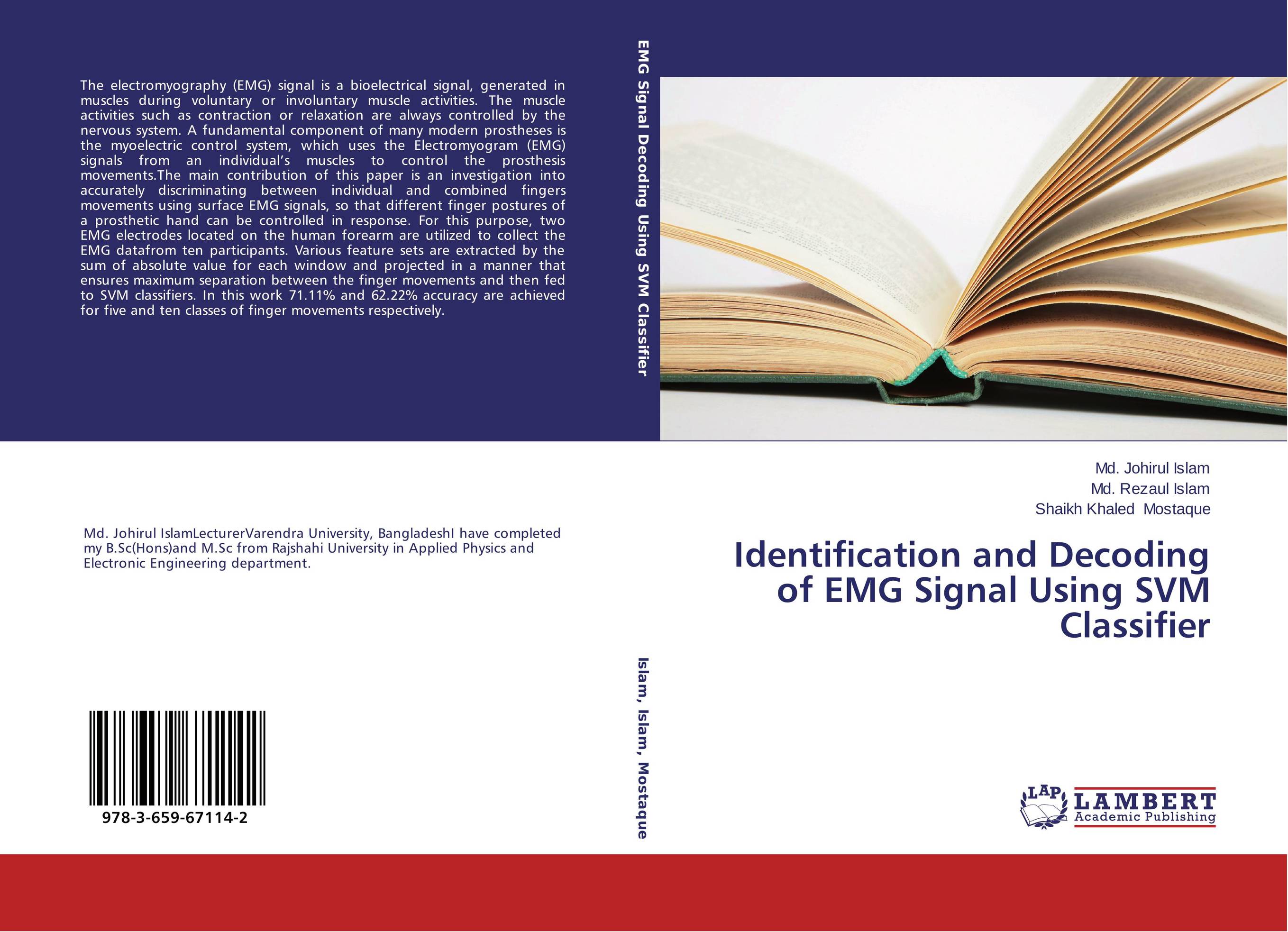 Identification and Decoding of EMG Signal Using SVM Classifier..